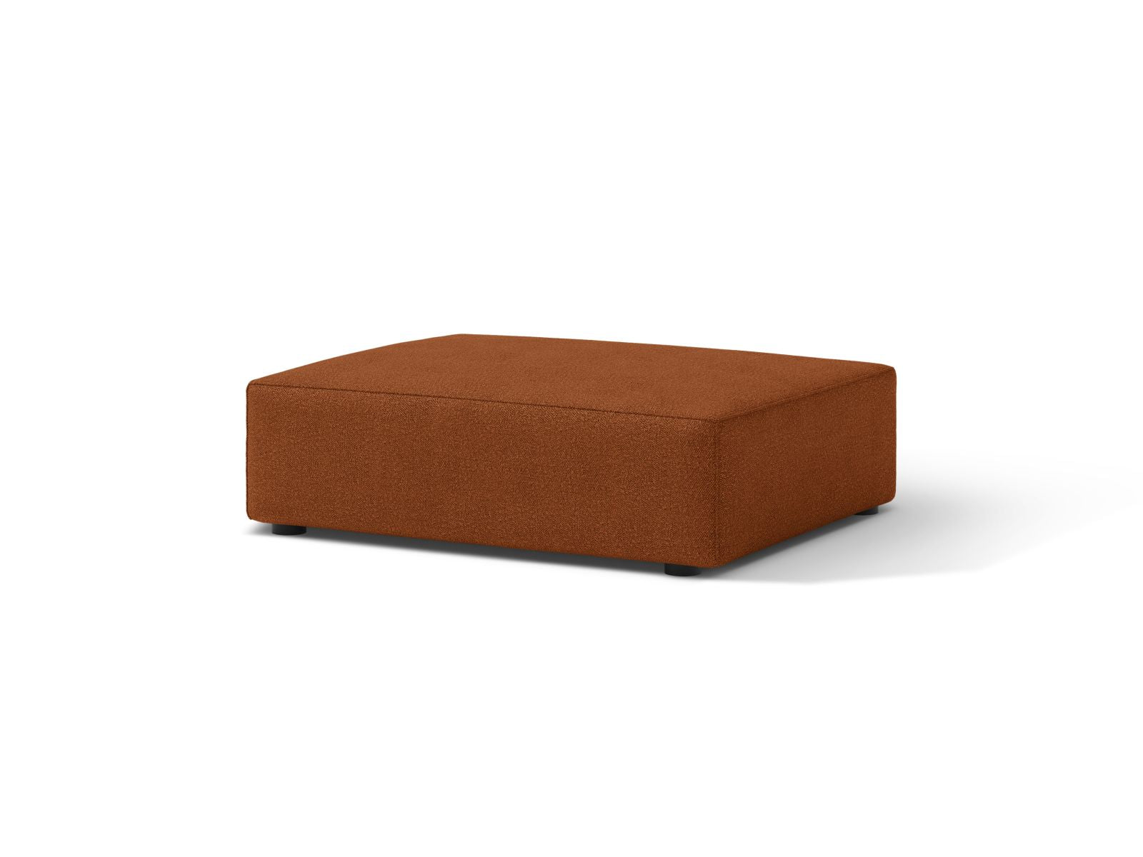 Stylischer Jodie Boucle Pouf in warmem Terracotta, ideal für gemütliche Sitzgelegenheiten und moderne Wohnräume.