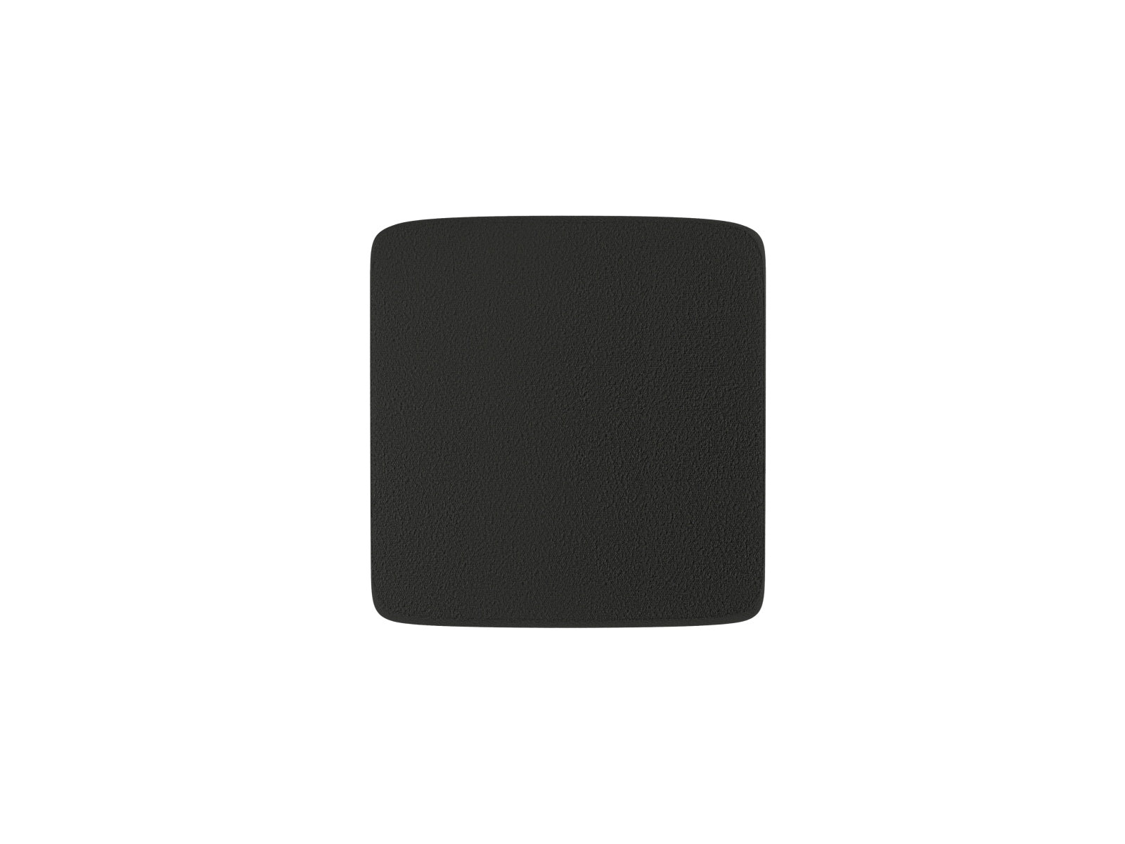 Eleganter Miley Boucle Pouf in zeitlosem Schwarz, vielseitig einsetzbar als Sitz oder Ablage, ergänzt stilvoll jedes Interieur.