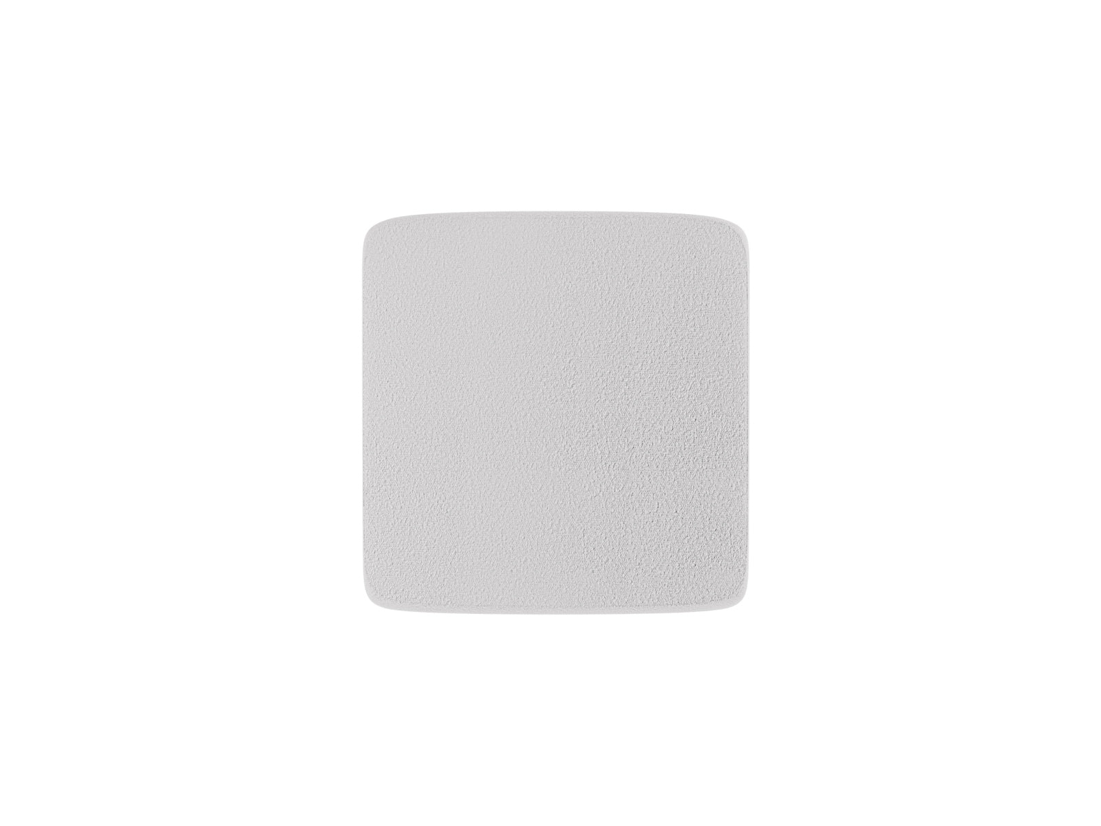 Eleganter Miley Boucle Pouf in sanftem Grau, vielseitig einsetzbar als Sitz oder Ablage, perfekt für zeitgemäße Wohnräume von Micadoni.