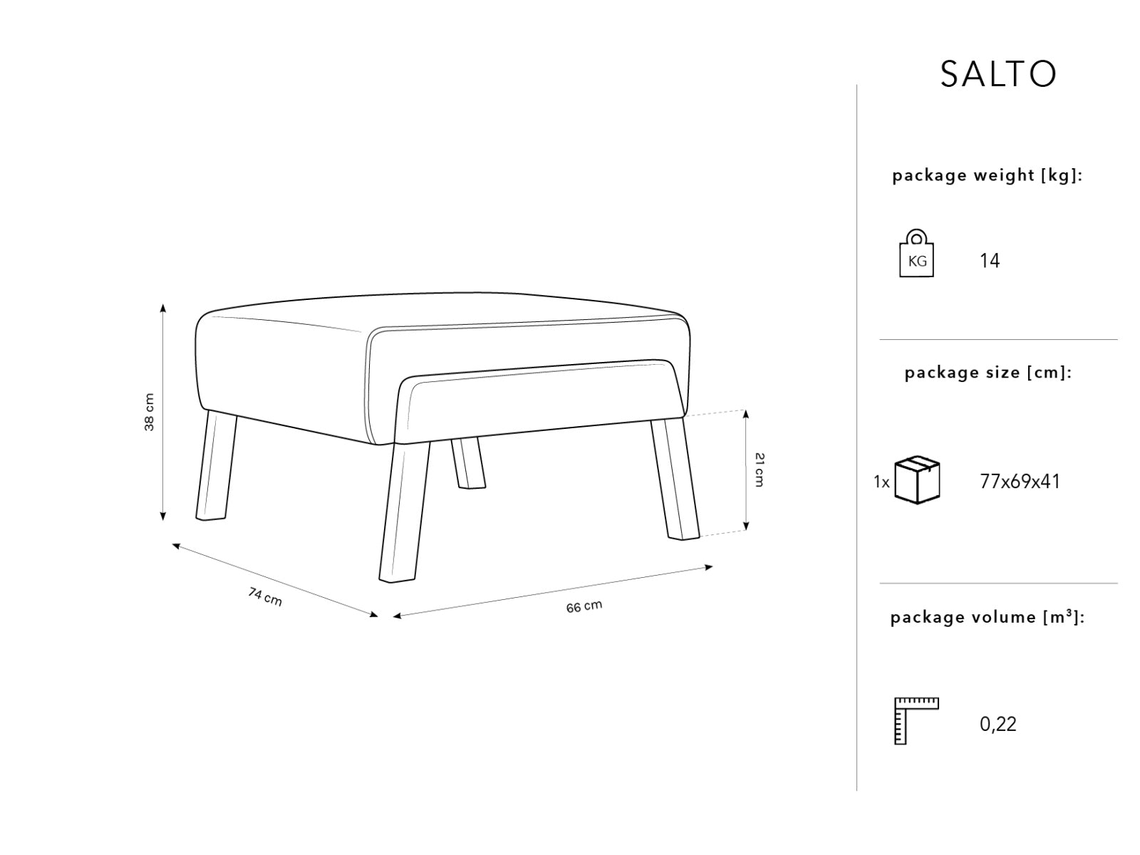 Salto Pouf 1 Sitzer in Dark Grey präsentiert im Onlineshop von KAQTU Design AG. Modulares Sofa ist von Micadoni
