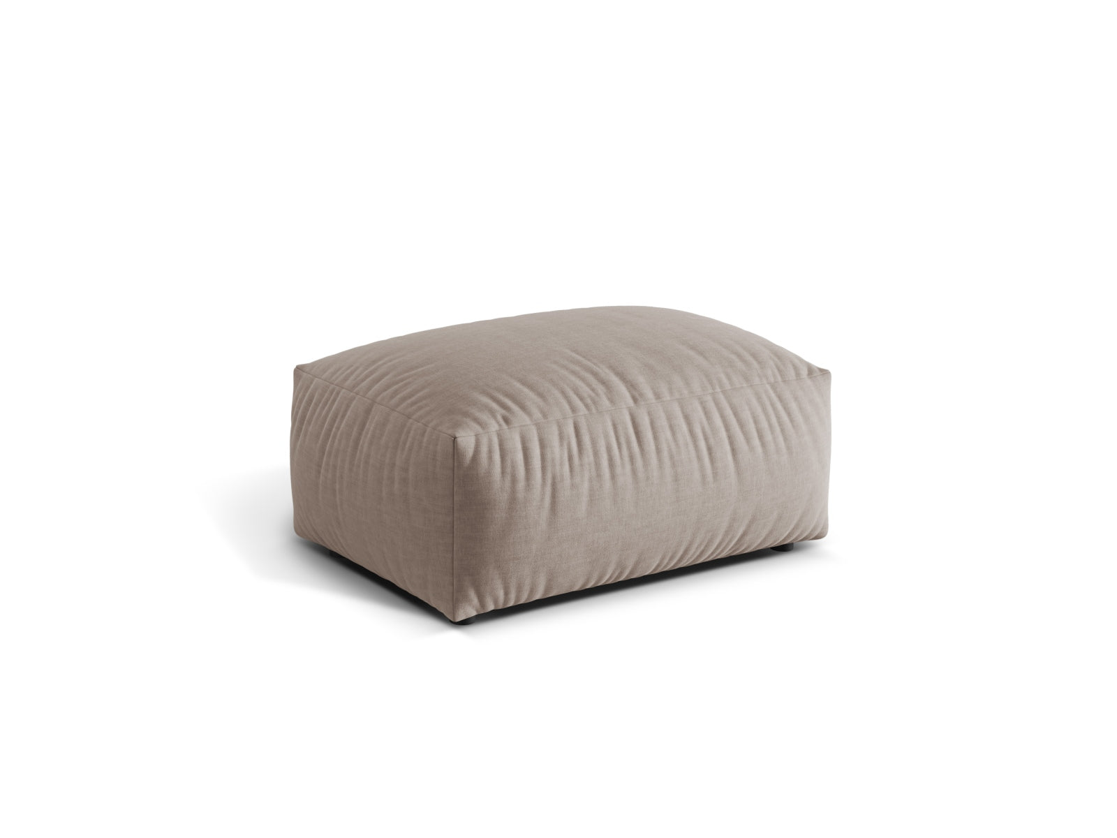 Eleganter Martina Pouf in dunkelbeige, ideal für stilvolle Wohnräume. Bequem und vielseitig einsetzbar, perfekt als Sitzgelegenheit oder Fußablage.