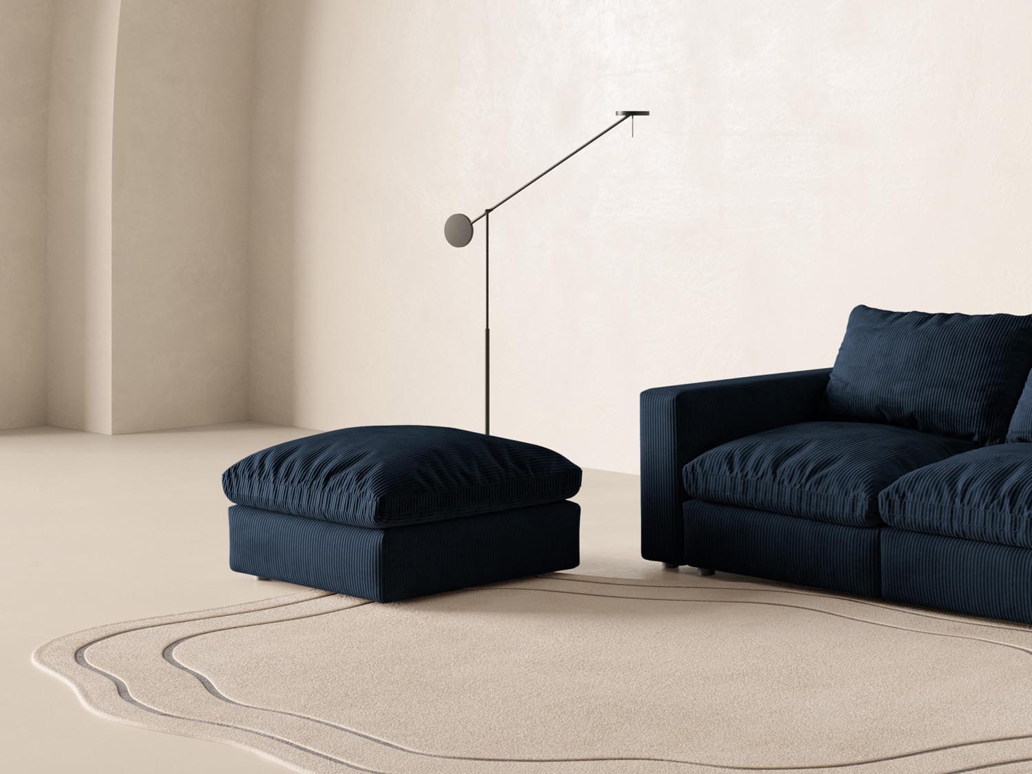 Lazy Pouf 1 Sitzer in Royal Blue präsentiert im Onlineshop von KAQTU Design AG. Modulares Sofa ist von Micadoni