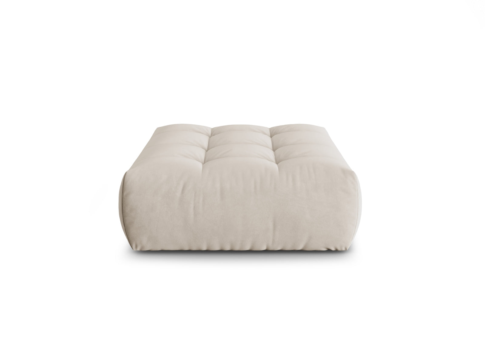 Bloom Velour Pouf 1 Sitzer in Ecru präsentiert im Onlineshop von KAQTU Design AG. Modulares Sofa ist von Micadoni