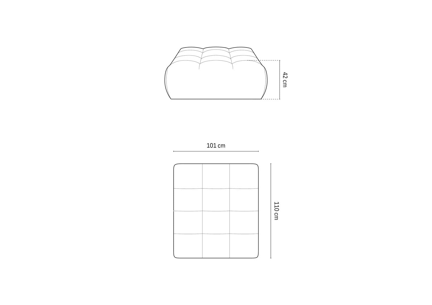 Bloom Velour Pouf 1 Sitzer in Sand präsentiert im Onlineshop von KAQTU Design AG. Modulares Sofa ist von Micadoni