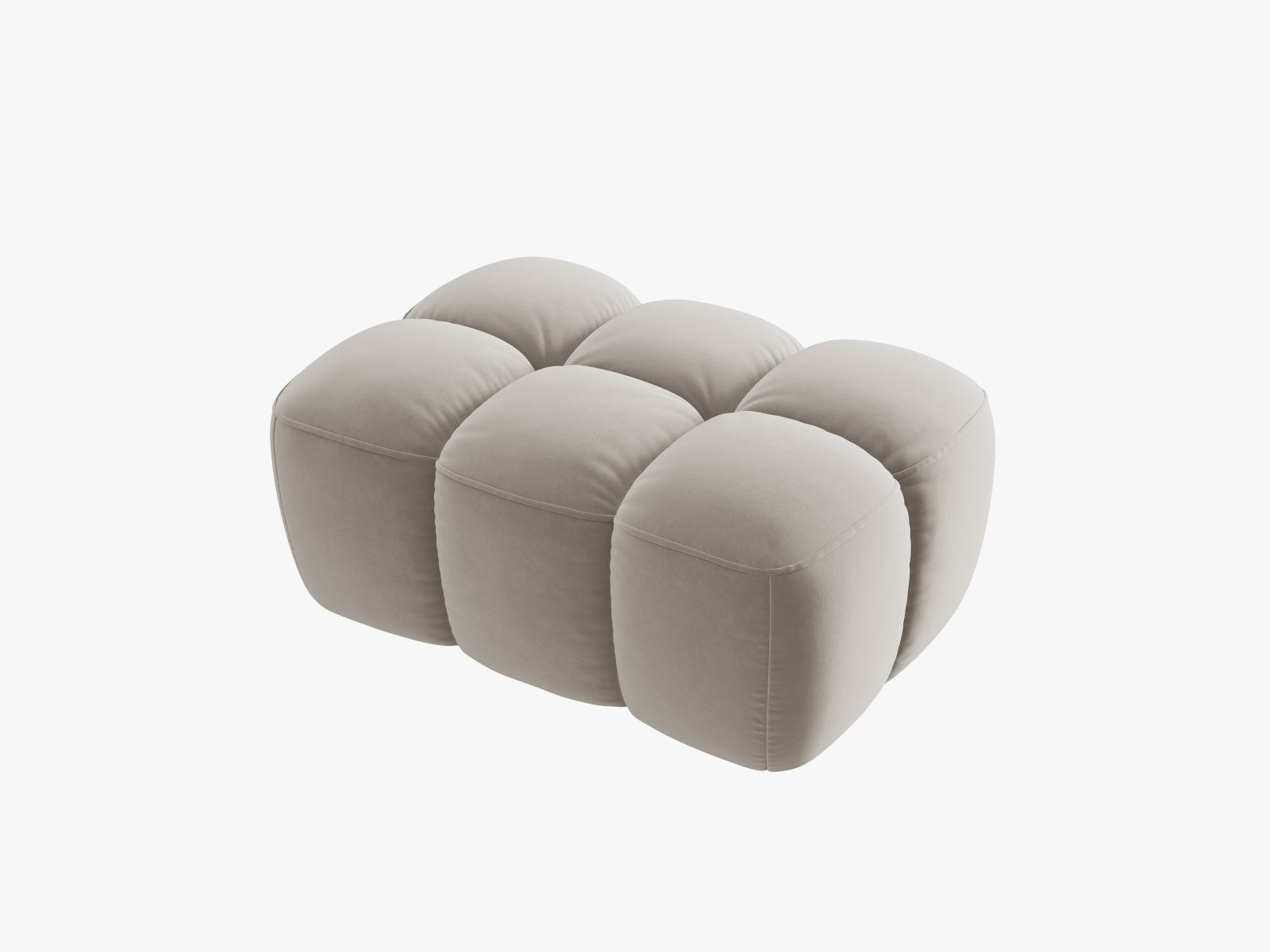 Lisa Velour Pouf 1 Sitzer in Light Beige präsentiert im Onlineshop von KAQTU Design AG. Modulares Sofa ist von Micadoni