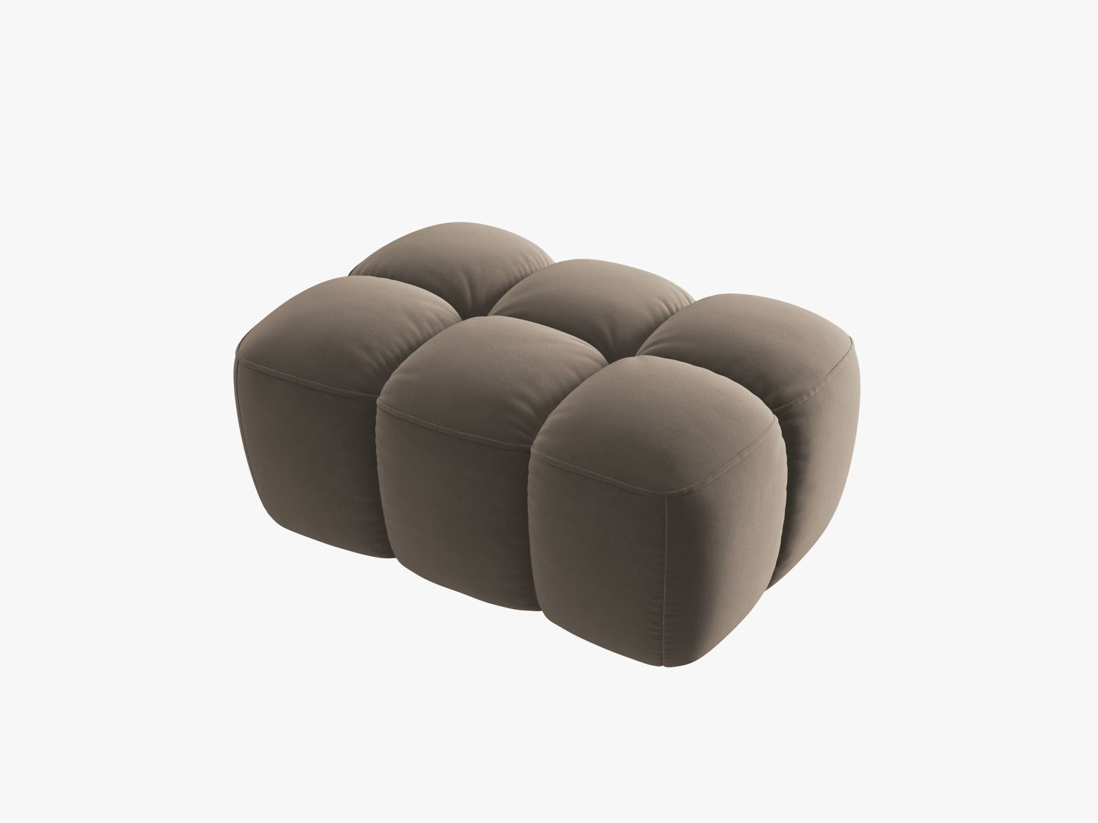 Lisa Velour Pouf 1 Sitzer in Light Brown präsentiert im Onlineshop von KAQTU Design AG. Modulares Sofa ist von Micadoni