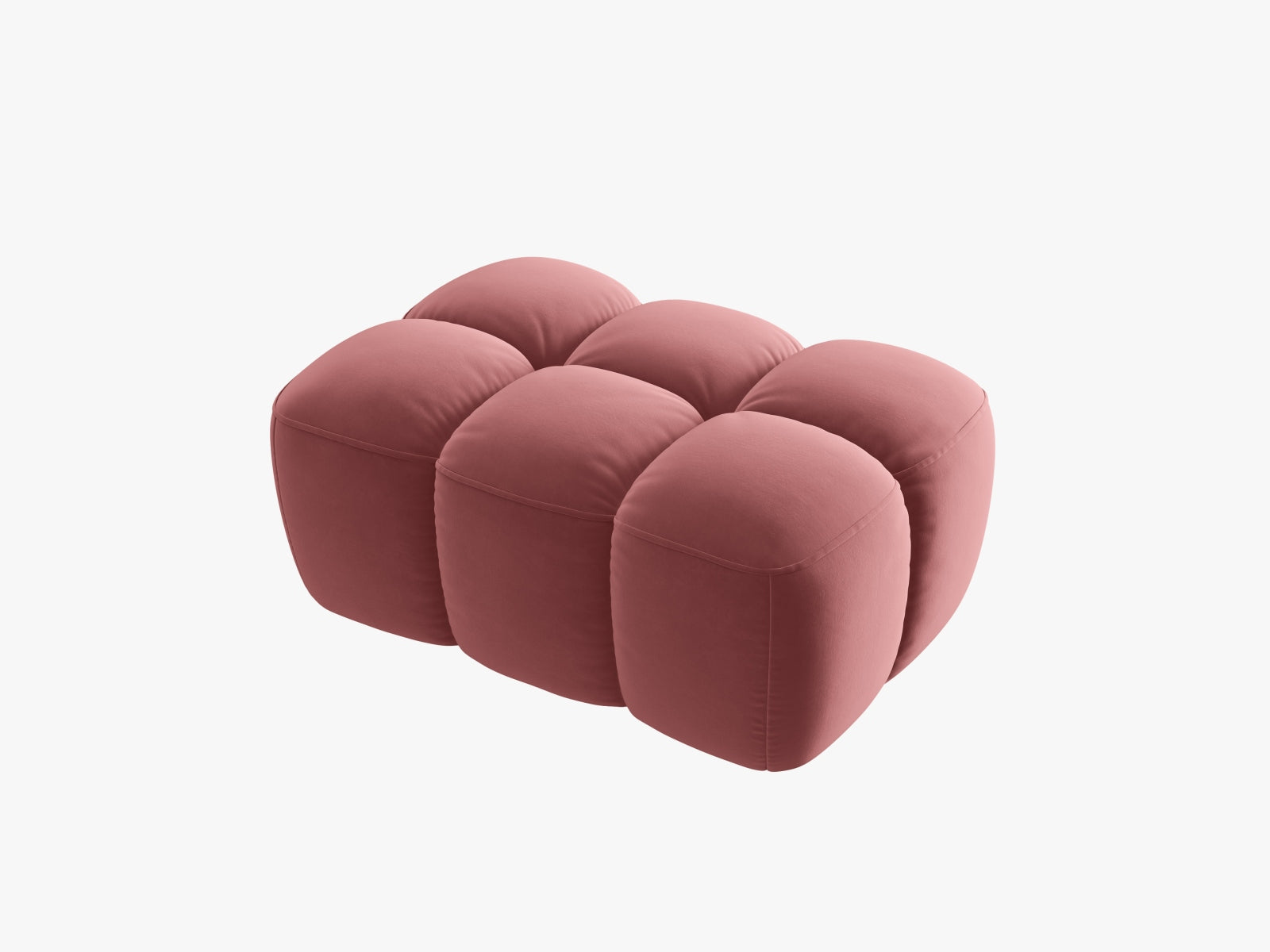 Lisa Velour Pouf 1 Sitzer in Flamingo präsentiert im Onlineshop von KAQTU Design AG. Modulares Sofa ist von Micadoni