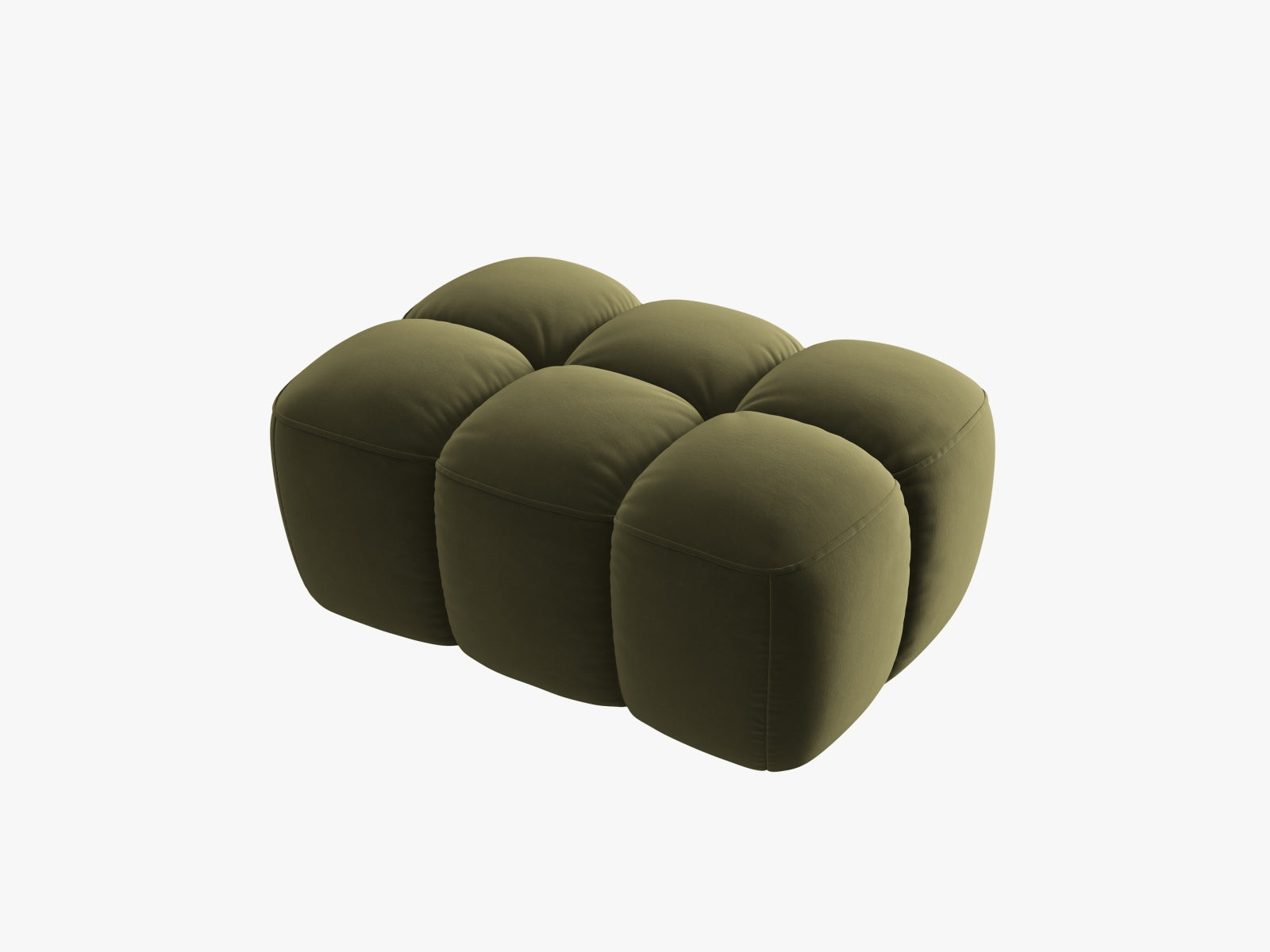 Lisa Velour Pouf 1 Sitzer in Light Green präsentiert im Onlineshop von KAQTU Design AG. Modulares Sofa ist von Micadoni