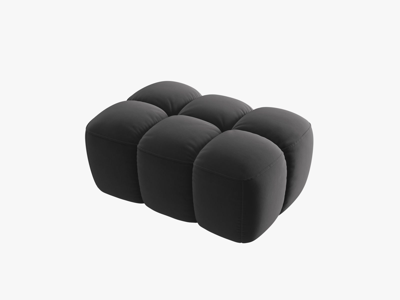 Lisa Velour Pouf 1 Sitzer in Dark Grey präsentiert im Onlineshop von KAQTU Design AG. Modulares Sofa ist von Micadoni