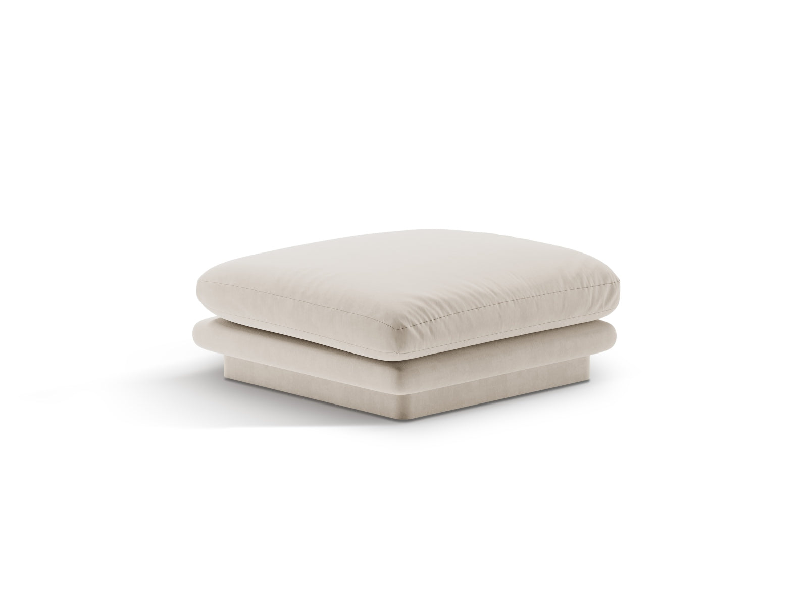 Torino Velour Pouf 1 Sitzer in Ecru präsentiert im Onlineshop von KAQTU Design AG. Modulares Sofa ist von Micadoni