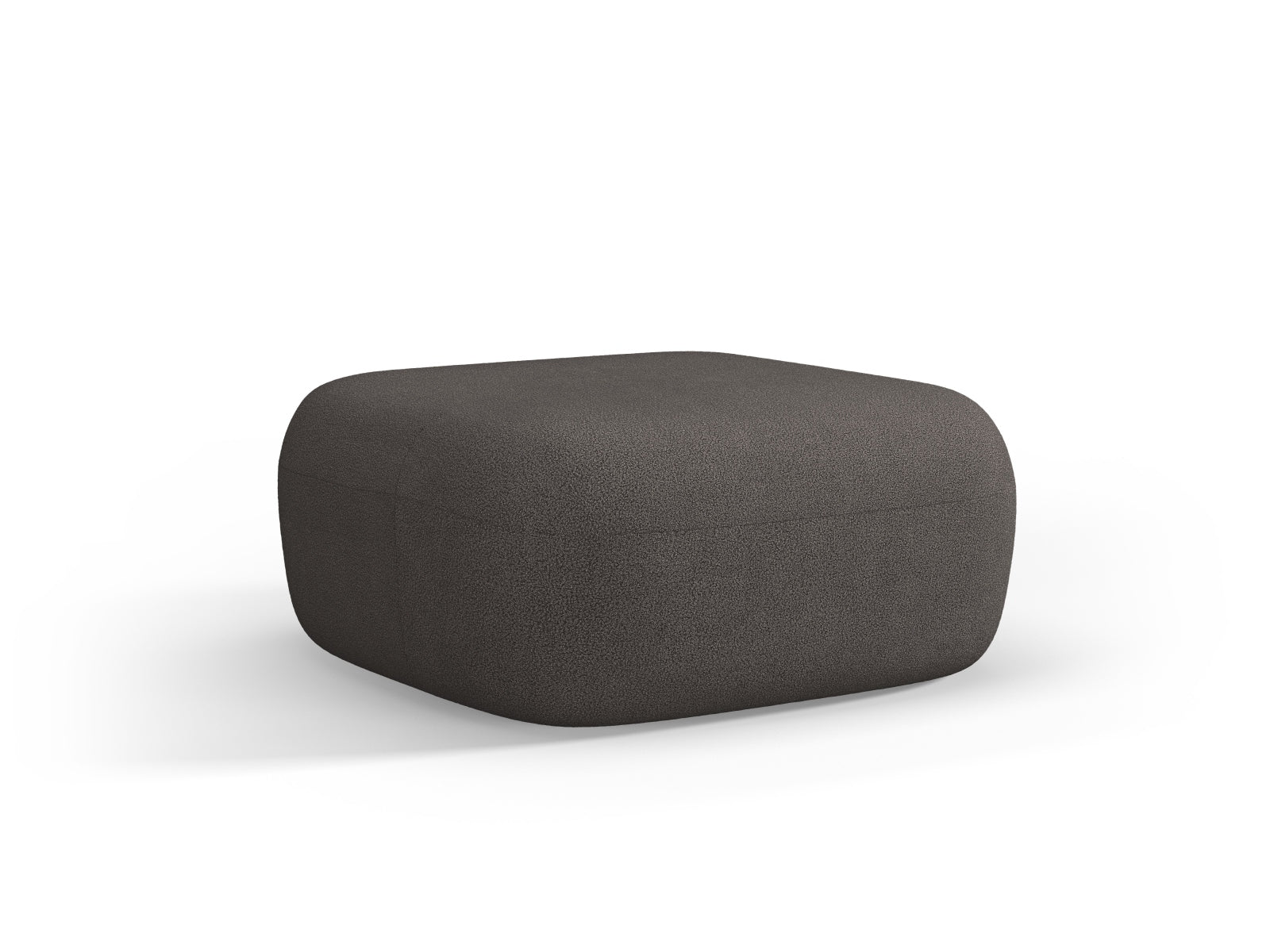 Stylischer Jenny Boucle Pouf in elegantem Grau, ideal als Sitzgelegenheit oder dekoratives Element in jedem Raum.