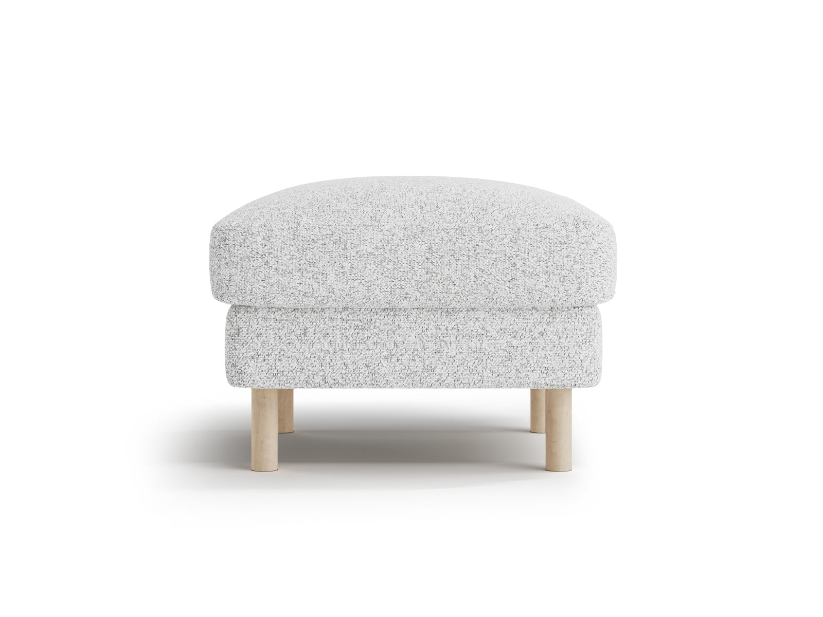 Eden Pouf 1 Sitzer in Light Grey Melange-Puente präsentiert im Onlineshop von KAQTU Design AG. Modulares Sofa ist von Micadoni