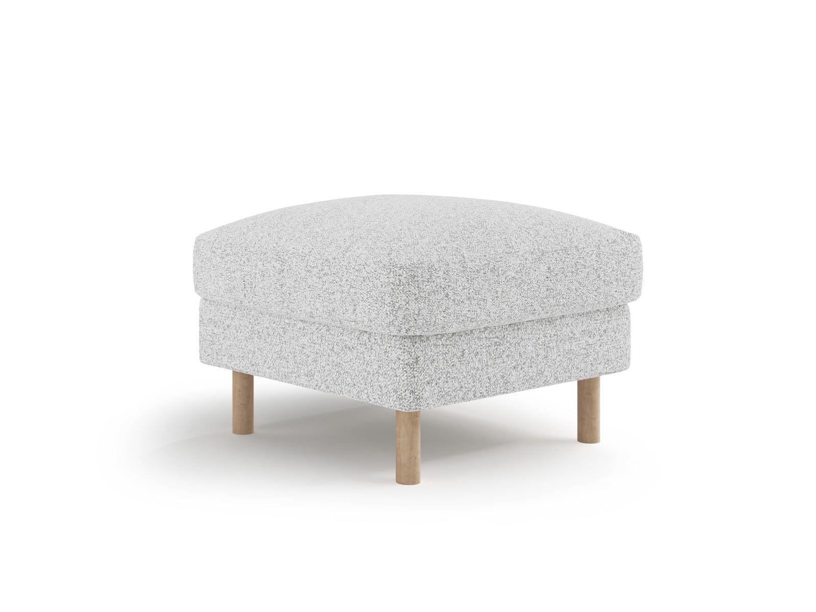 Stylischer Eden Pouf 1 Sitzer in hellem Grau, ideal für modulares Sofa-Design, präsentiert von Micadoni im KAQTU Onlineshop.