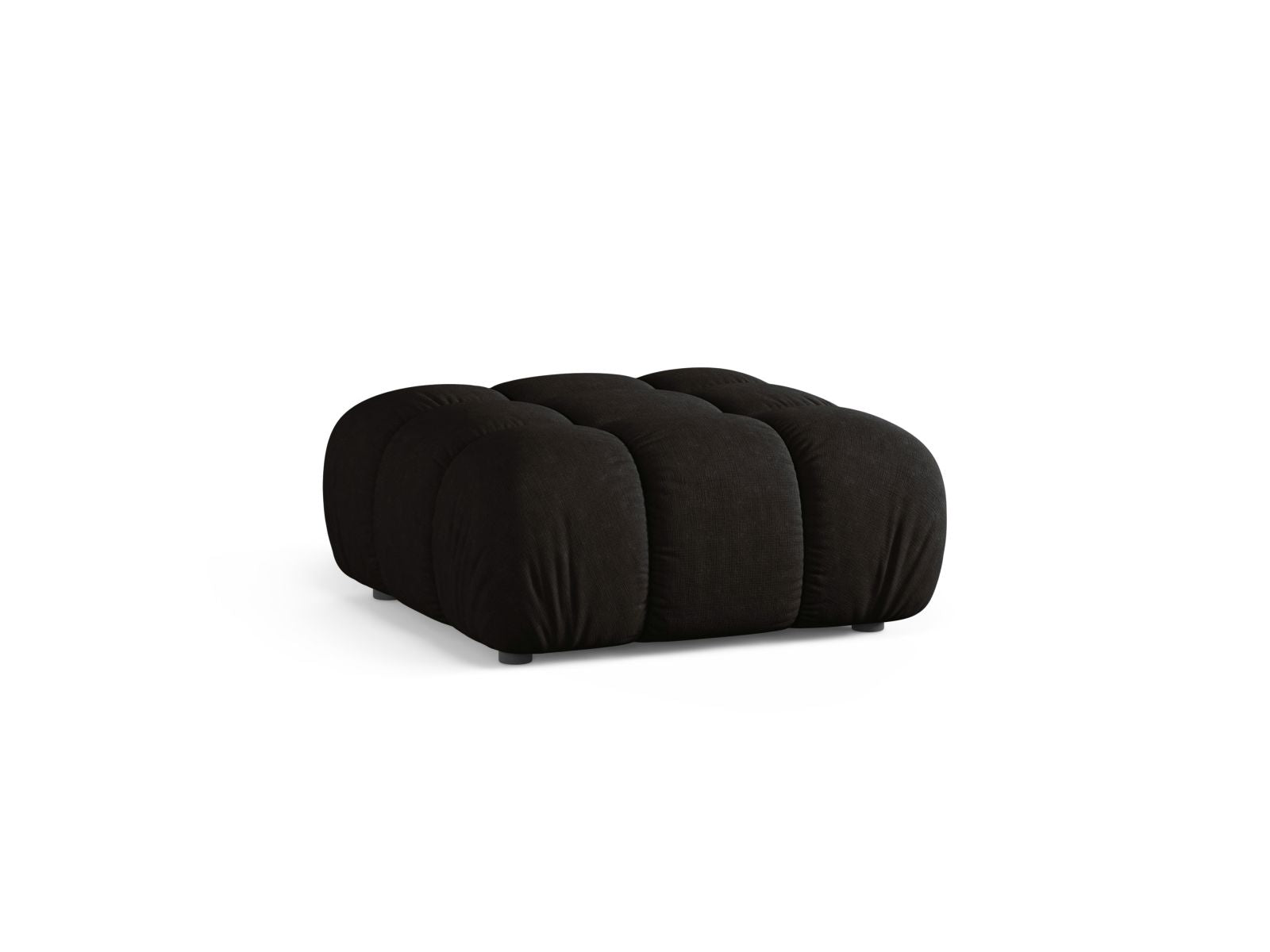 Eleganter 1-Sitzer Pouf Bellis in stilvollem Schwarz, ideal für moderne Wohnräume. Hochwertige Verarbeitung von Micadoni.