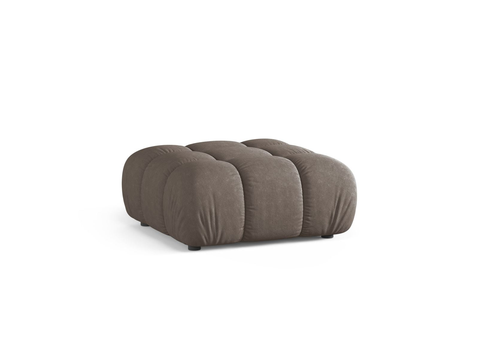 Eleganter 1-Sitzer Pouf Bellis in stilvollem Cappuccino-Liberty, ideal für gemütliche Wohnräume und moderne Einrichtung. Von Micadoni.