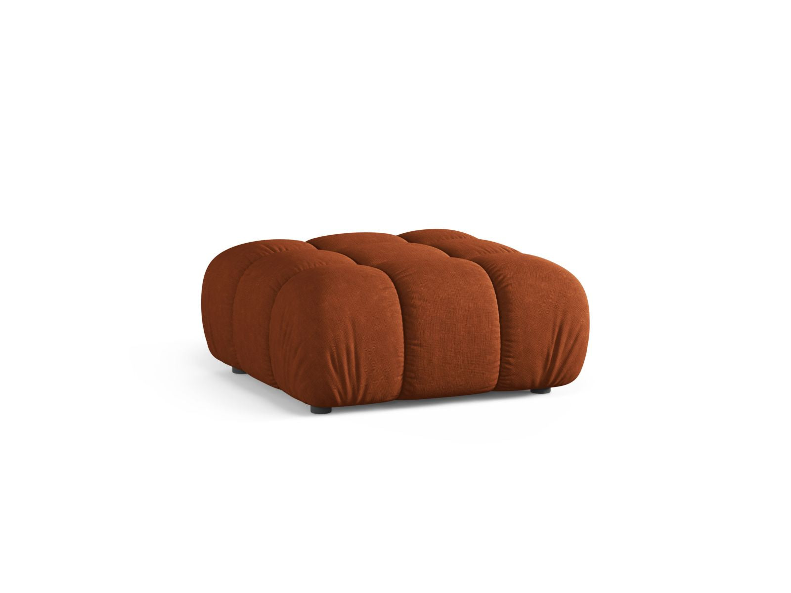 Eleganter 1-Sitzer Pouf Bellis in warmem Brick-Liberty, ideal für stilvolle Wohnräume. Hochwertige Verarbeitung von Micadoni.