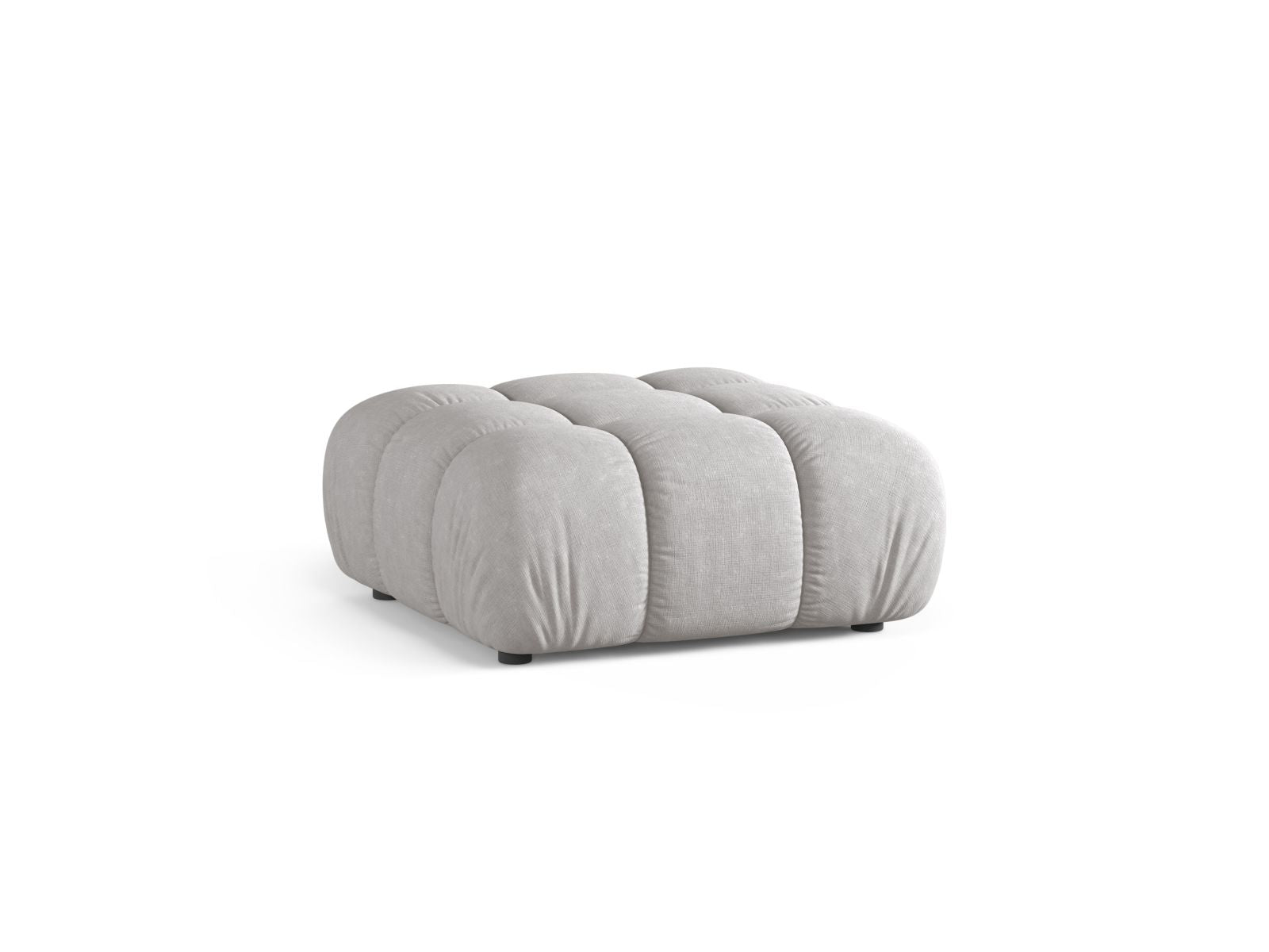Stylischer 1-Sitzer Pouf Bellis in hellem Grau, ideal für moderne Wohnräume. Hochwertiges Design von Micadoni für Komfort und Eleganz.