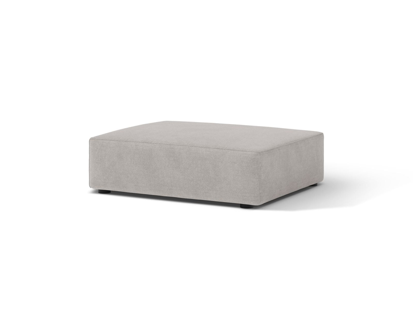 Stylischer 1-Sitzer Pouf Jodie in sanftem Hellgrau, ideal für moderne Wohnräume. Hochwertige Verarbeitung von Micadoni.
