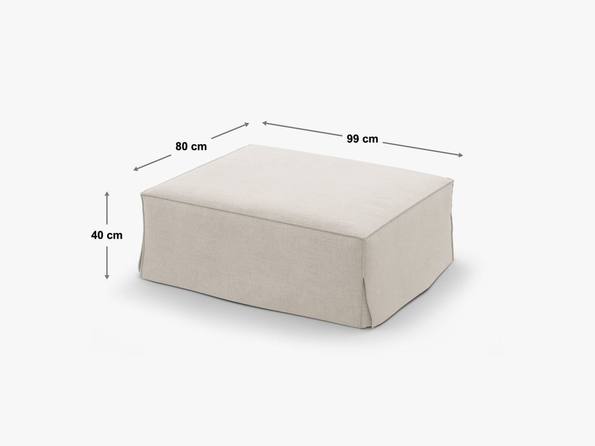 Jodie Pouf 1 Sitzer mit abnehmbaren Bezug in Beige-LINS präsentiert im Onlineshop von KAQTU Design AG. Modulares Sofa ist von Micadoni