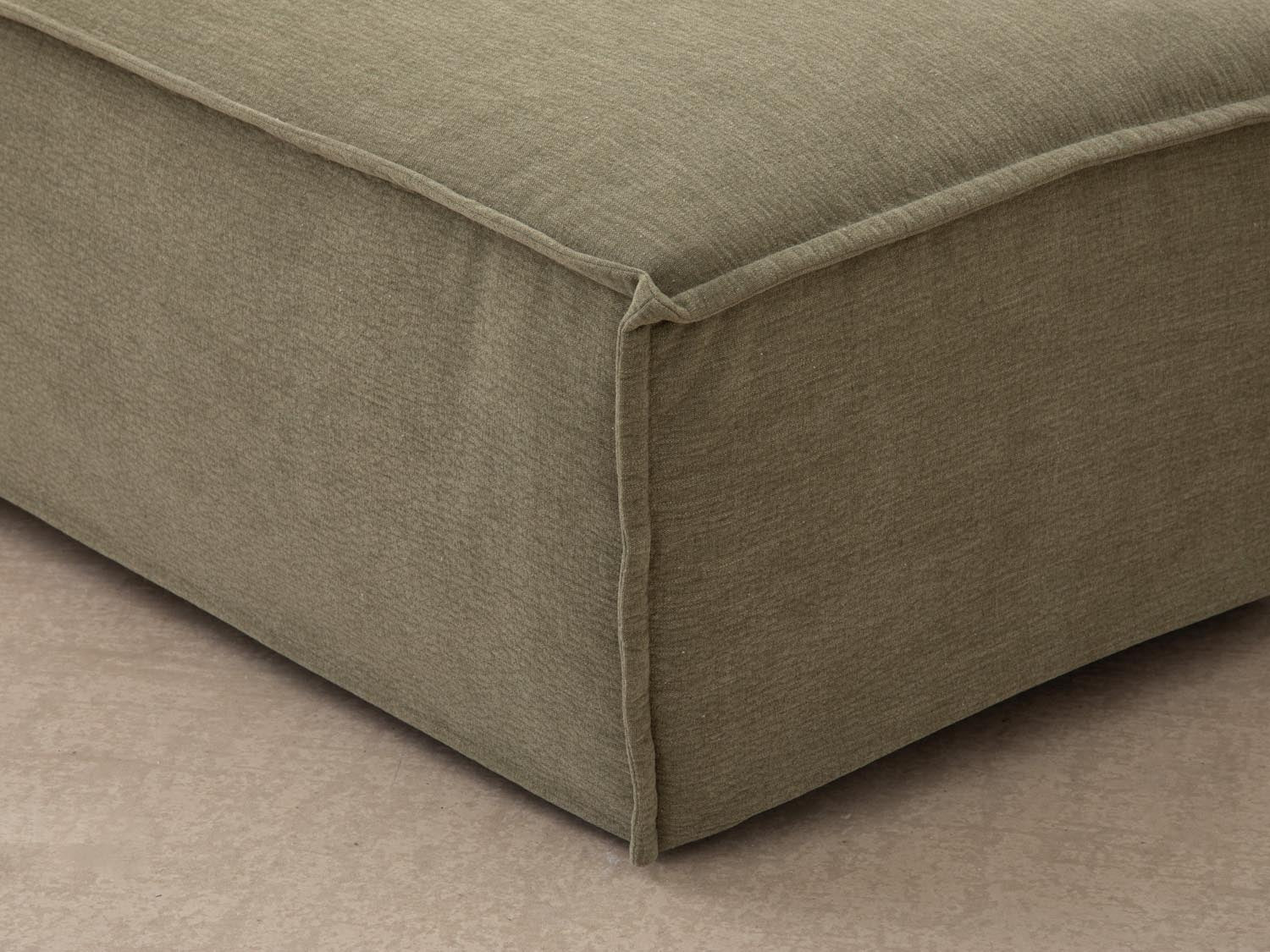 Milton Pouf 1 Sitzer in Light Green präsentiert im Onlineshop von KAQTU Design AG. Modulares Sofa ist von Micadoni