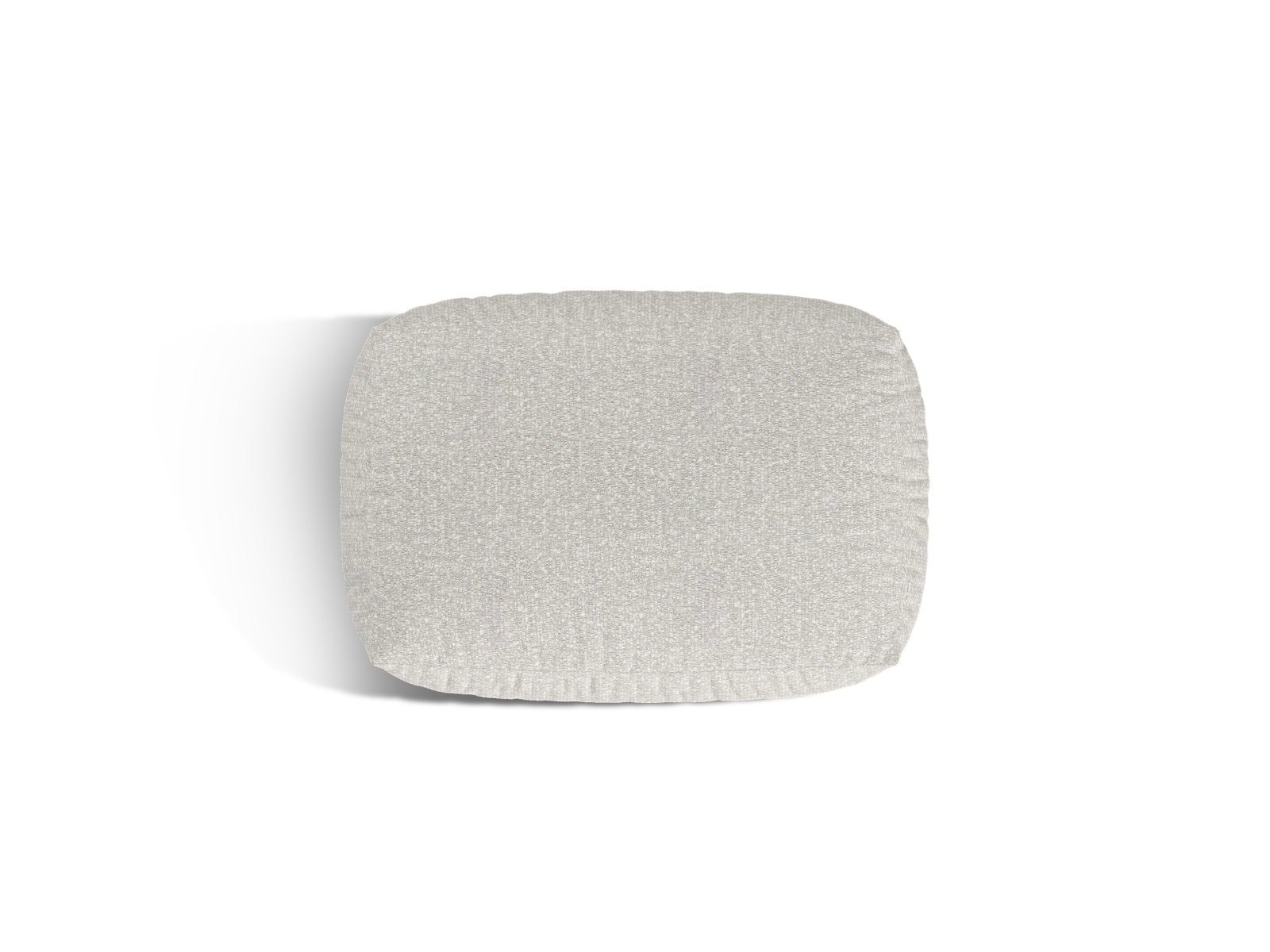 Moderner 1-Sitzer Pouf Martina in ansprechendem Grey Beige Melange, ideal für stilvolle Wohnräume und entspannte Atmosphäre.