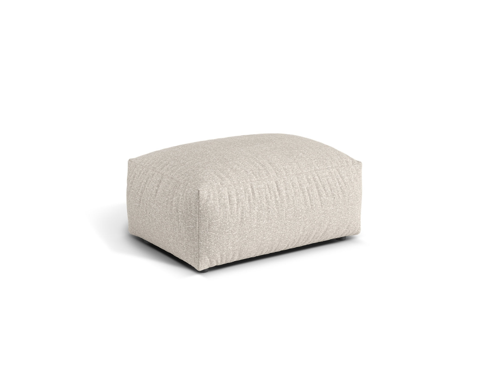 Eleganter 1-Sitzer Pouf Martina in sanftem Beige, ideal für stilvolle Wohnräume. Hochwertige Verarbeitung von Micadoni.