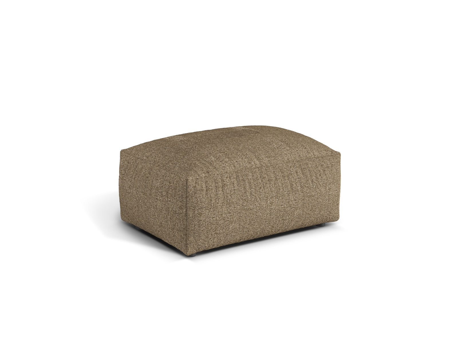 Eleganter 1-Sitzer Pouf Martina in stilvollem Cappuccino-Ton, ideal für moderne Wohnräume und gemütliche Sitzgelegenheiten.