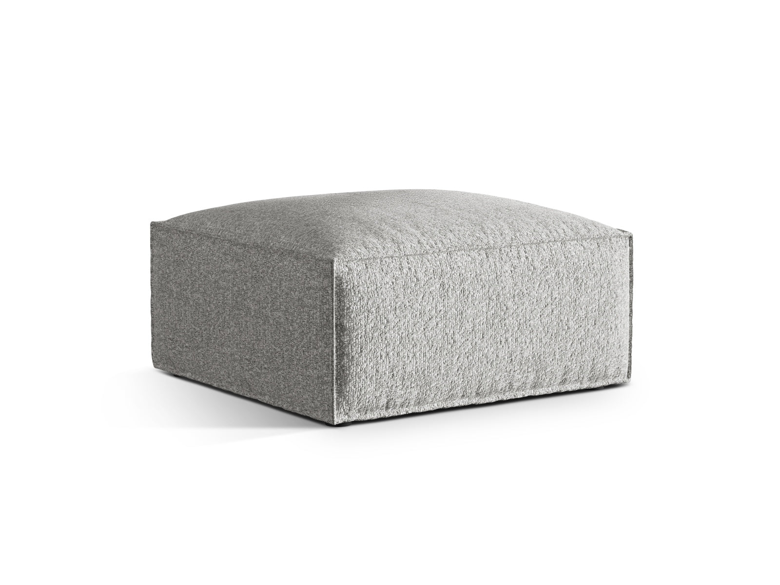 Nuria Boucle Pouf 1 Sitzer in Silver präsentiert im Onlineshop von KAQTU Design AG. Modulares Sofa ist von Micadoni