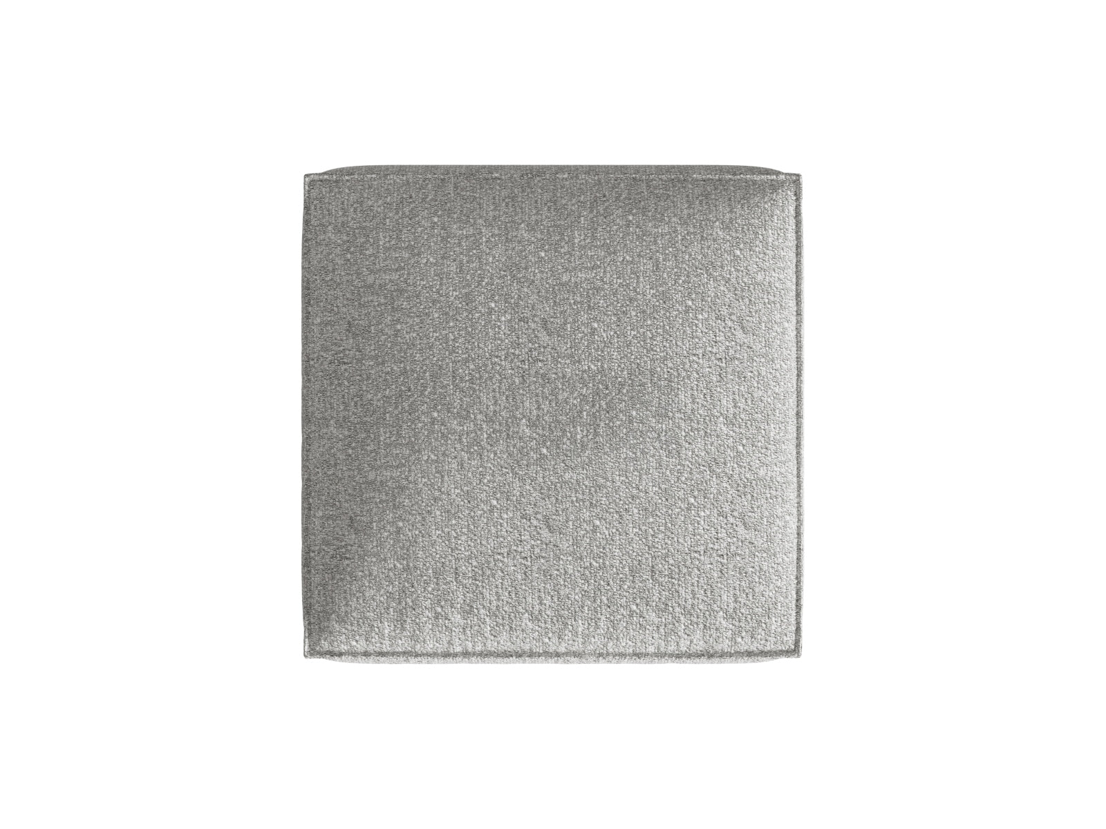 Stylischer Nuria Boucle Pouf 1 Sitzer in edlem Silver-Monet, perfekt für kreative Raumgestaltungen und gemütliche Sitzgelegenheiten.