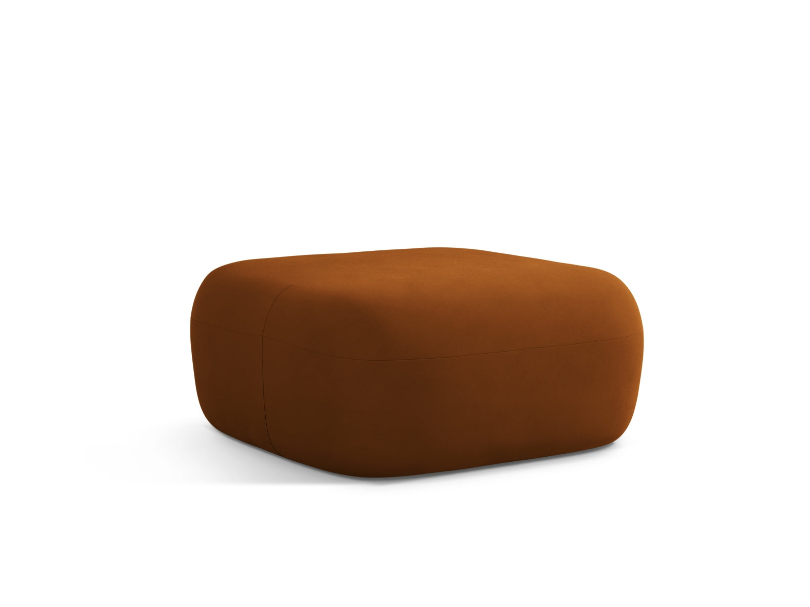 Eleganter Jenny Velour Pouf in sanftem Pink, ideal als Sitzgelegenheit oder dekoratives Element in jedem Raum.