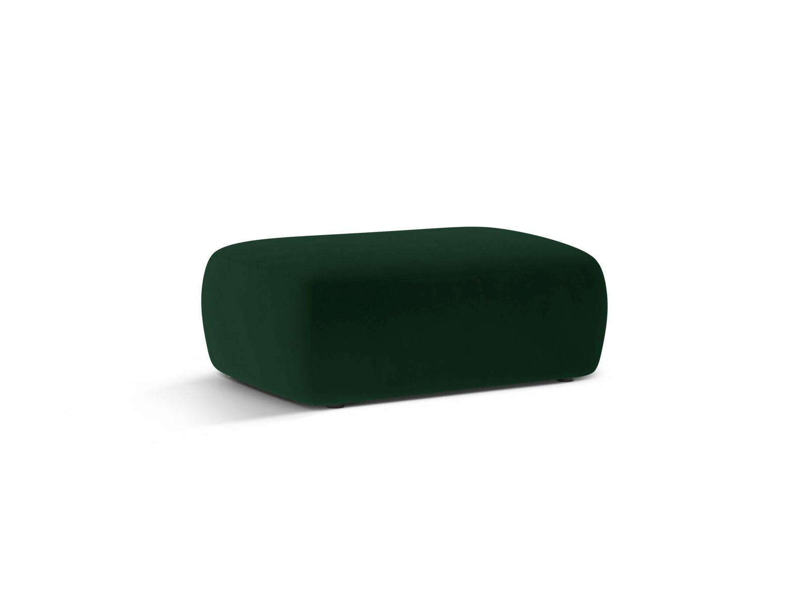 Eleganter 1-Sitzer Pouf Kate in tiefem Flaschengrün, ideal für stilvolle Wohnräume. Hochwertige Verarbeitung von Micadoni.