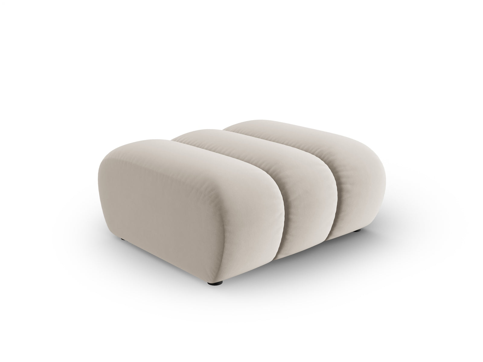 Lupine Velour Pouf 1 Sitz in Beige-Salvador präsentiert im Onlineshop von KAQTU Design AG. Pouf ist von Micadoni
