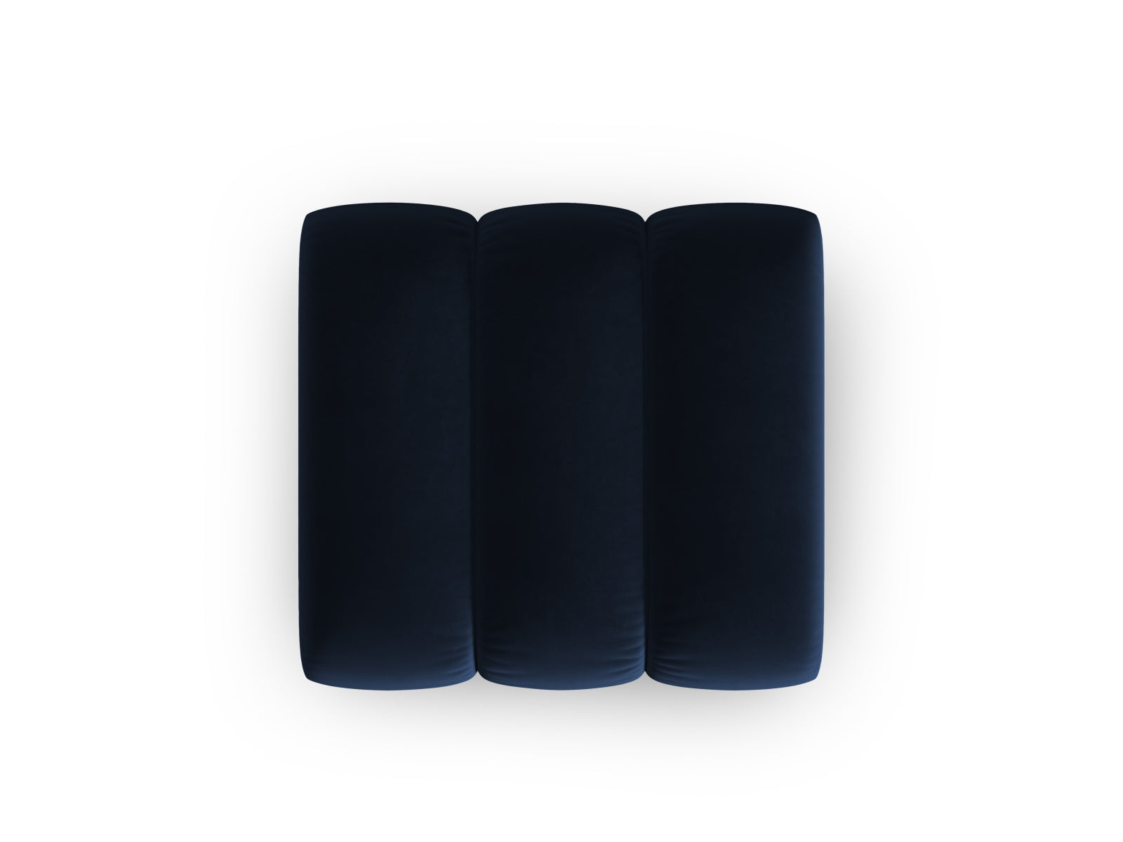Moderner Lupine Velour Pouf in Royal Blue, perfekt für gemütliche Sitzgelegenheiten und stilvolle Wohnraumgestaltung von Micadoni.