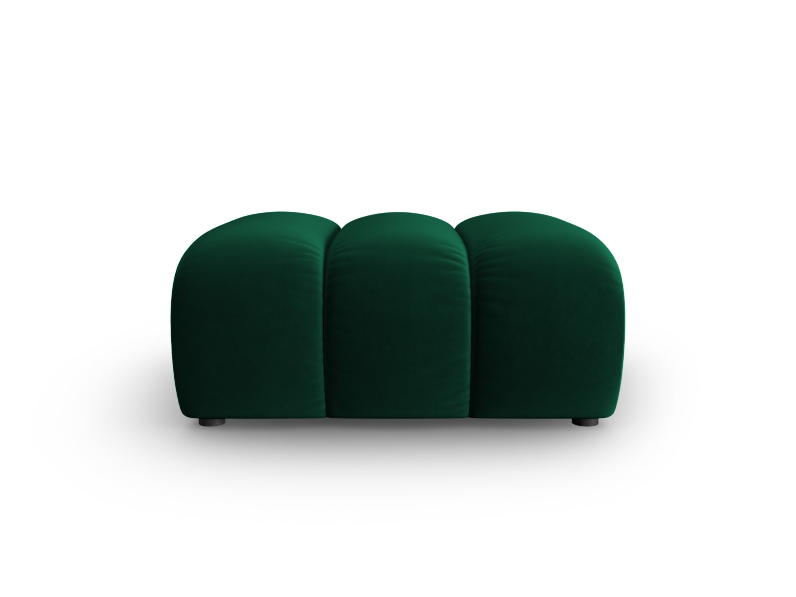 Eleganter Lupine Velour Pouf in Flaschengrün, ideal für stilvolle Sitzgelegenheiten und Akzente in jedem Raum.