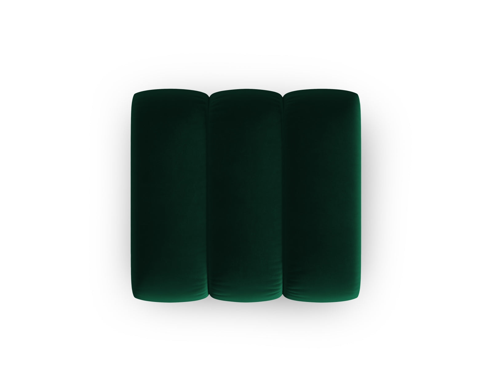 Stilvoller Pouf aus weichem Velours in edlem Flaschengrün, perfekt für gemütliche Sitzmöglichkeiten und dekorative Akzente in Ihrem Zuhause.
