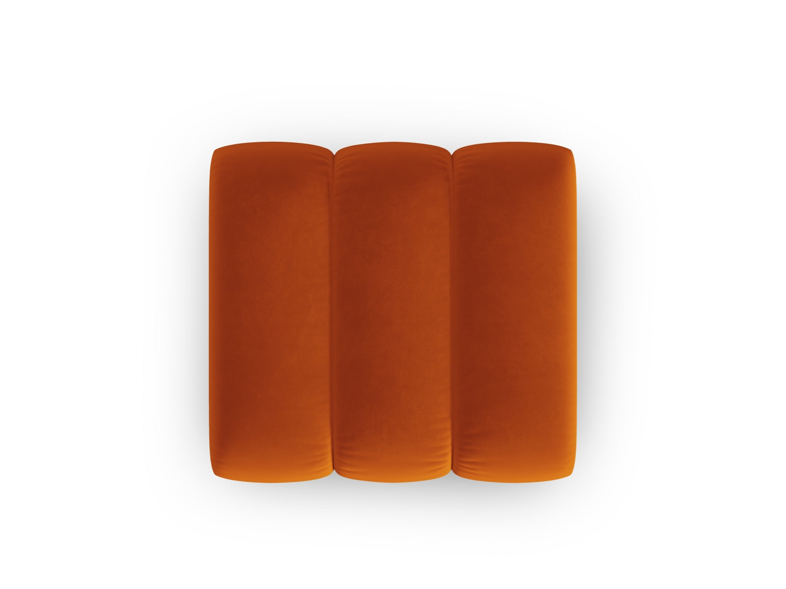 Stilvoller Velour Pouf in sanftem Terracotta, perfekt für gemütliche Sitzgelegenheiten und dekorative Akzente in Ihrem Zuhause.