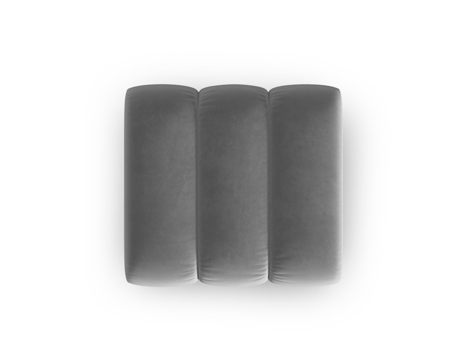 Moderner Lupine Velour Pouf in edlem Grau, perfekt für stilvolle Akzente und komfortable Sitzmöglichkeiten in jedem Raum.
