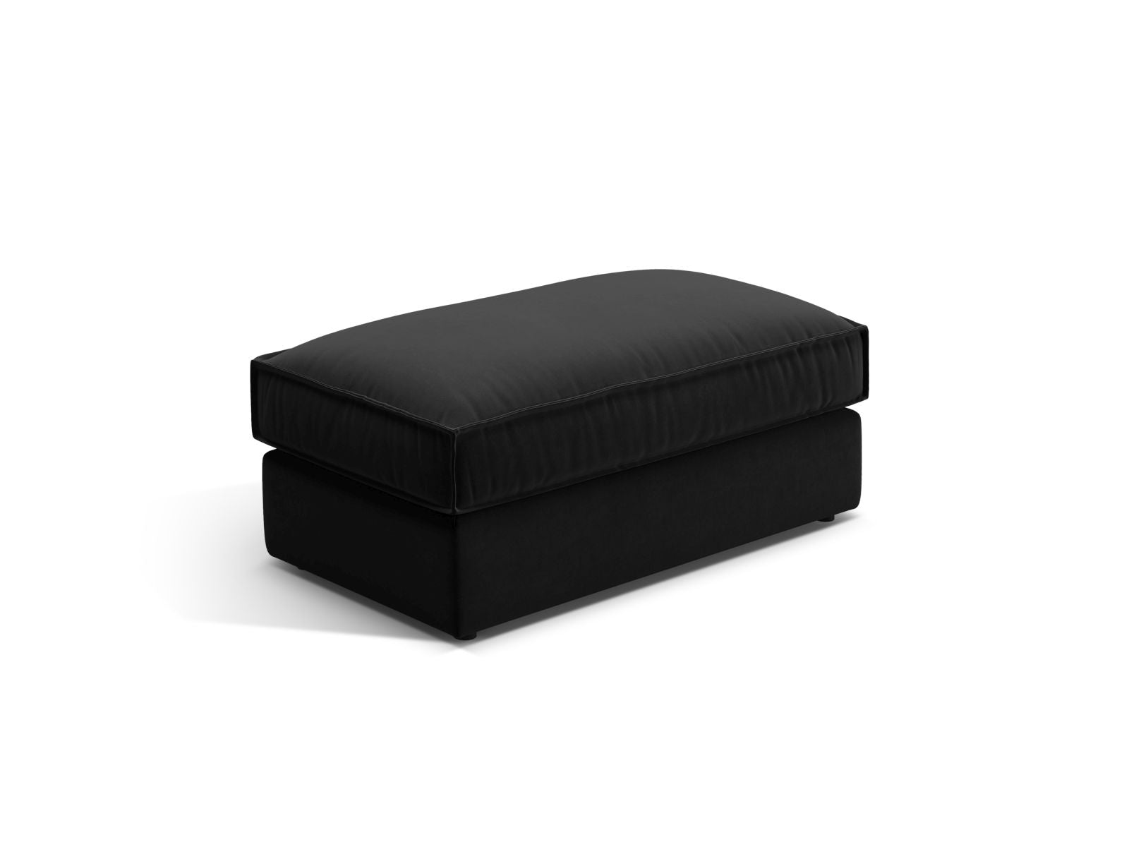 Stylischer 1-Sitzer Pouf Pola in klassischem Schwarz, perfekt für jedes moderne Zuhause. Hochwertige Materialien und elegantes Design von Micadoni.