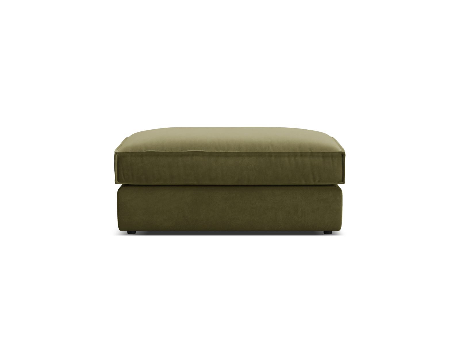 Stylischer 1-Sitzer Pouf Pola in elegantem Grünton, ideal für gemütliche Sitzgelegenheiten und kreative Wohnraumgestaltungen.