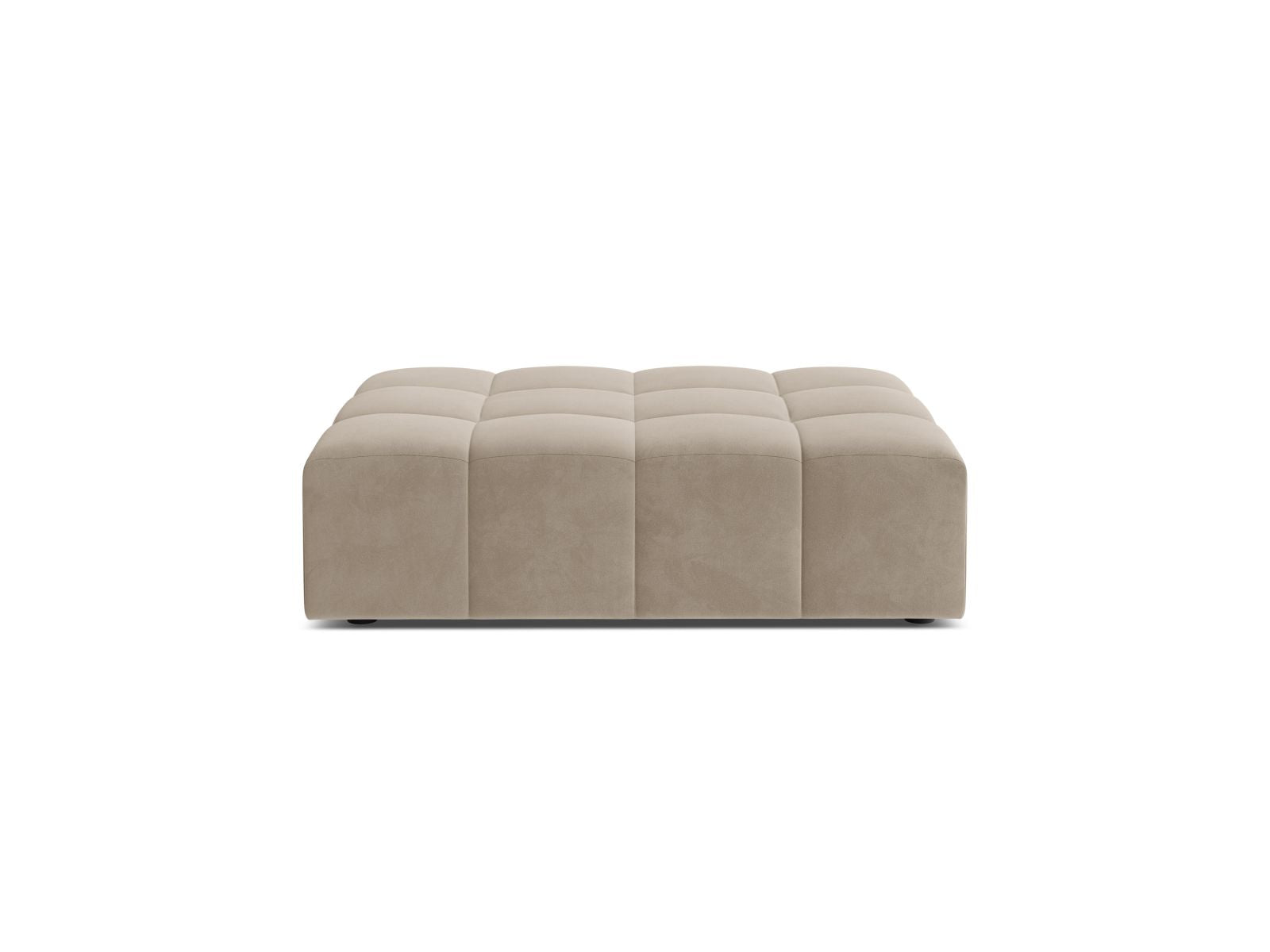 1-Sitzer Pouf Jennifer in Dark Beige-Bluvel präsentiert im Onlineshop von KAQTU Design AG. Pouf ist von Micadoni