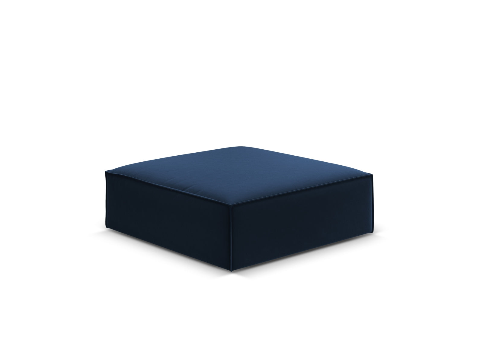 Eleganter Kaelle Velour Pouf in Royal Blue, ideal als Sitzgelegenheit oder dekoratives Element für jedes Zuhause.