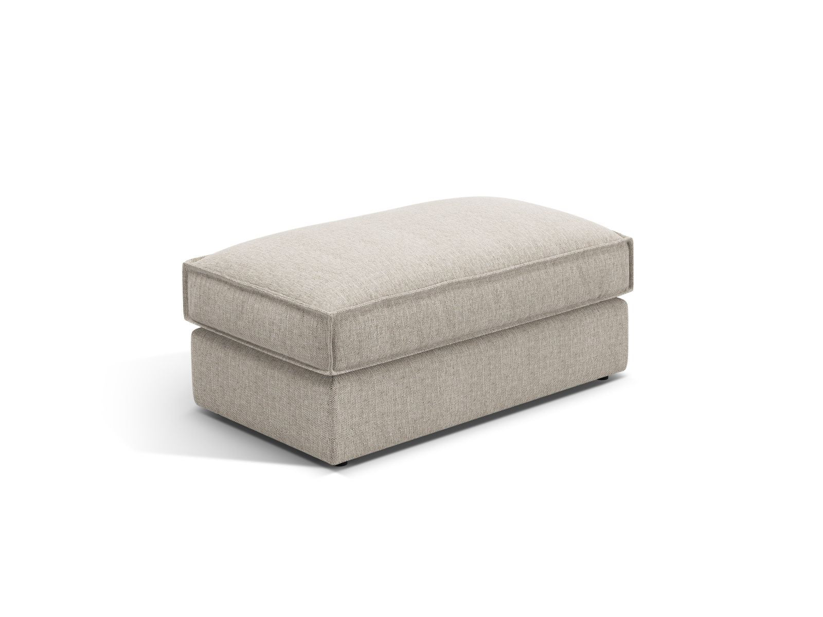 Moderner 1-Sitzer Pouf Pola von Micadoni, gefertigt in sanften Erdtönen, perfekt für gemütliche Ecken und stilvolle Akzente.