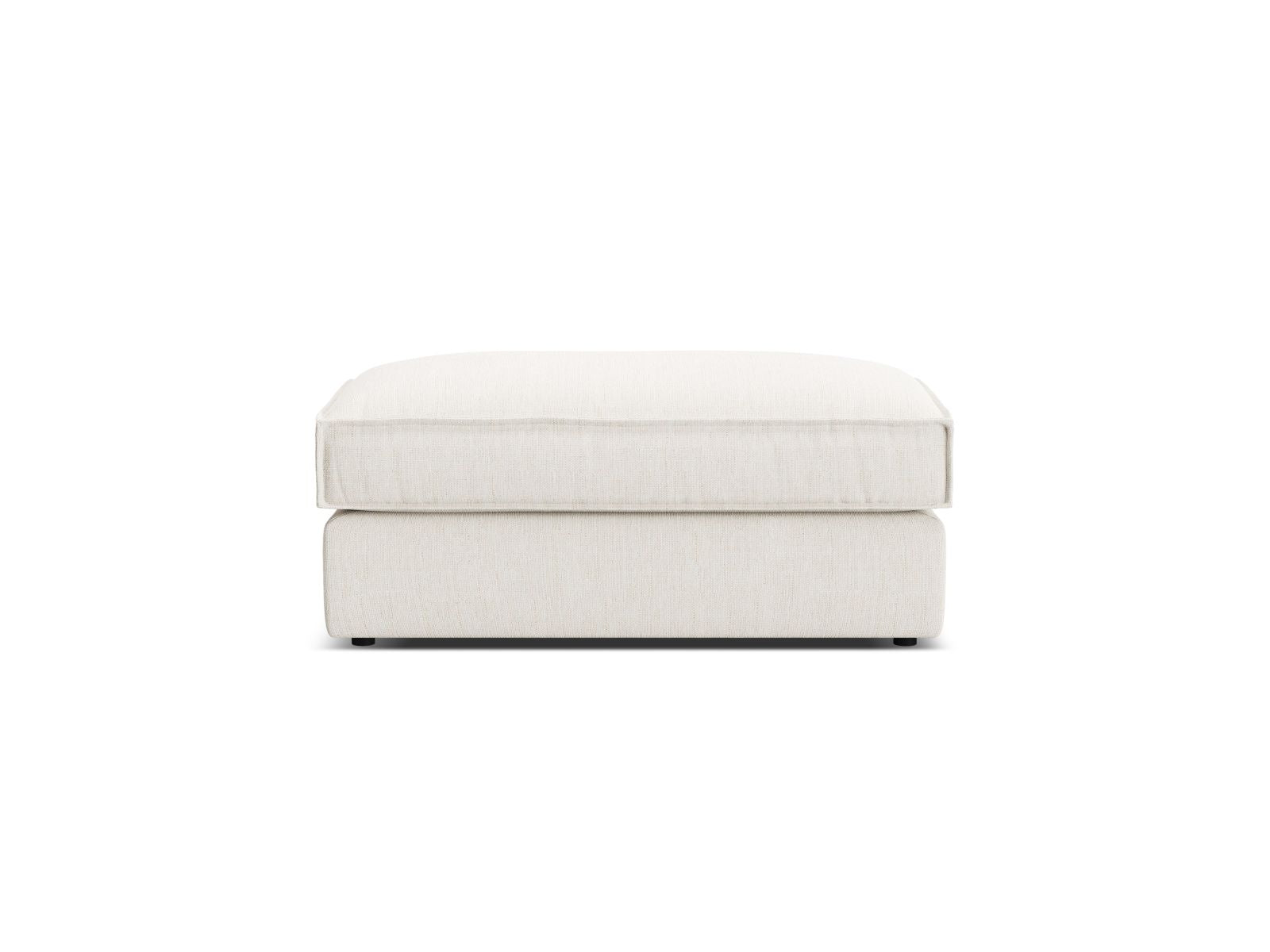Eleganter 1-Sitzer Pouf Pola in zeitlosem Weiß, ideal für stilvolle Wohnräume. Bequem und vielseitig einsetzbar, von Micadoni.