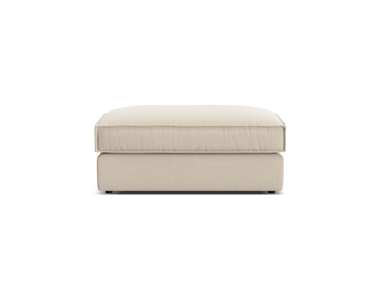 Eleganter 1-Sitzer Pouf Pola in sanftem Beige, ideal für entspannte Sitzgelegenheiten und geschmackvolle Raumgestaltung.