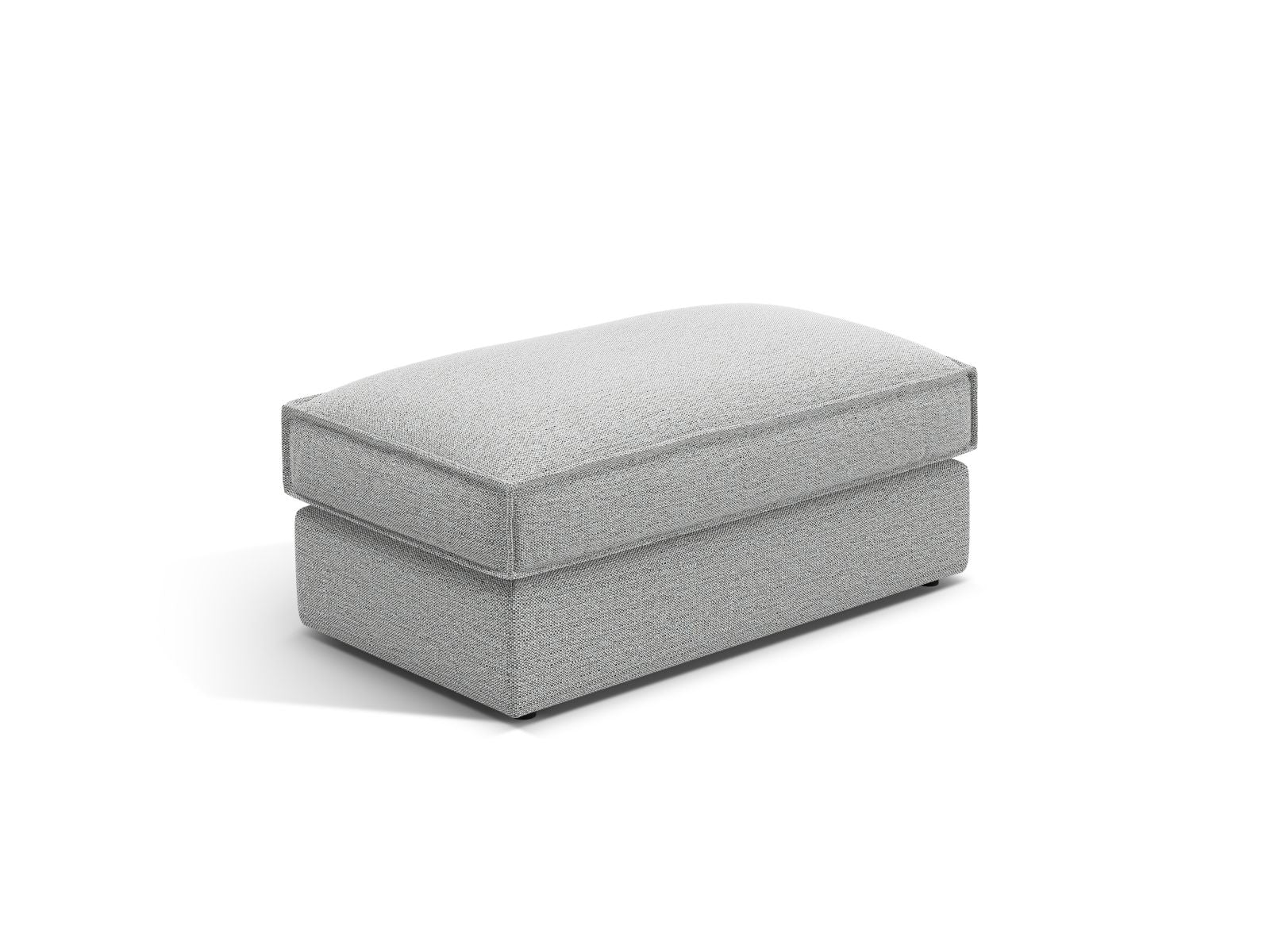 Eleganter 1-Sitzer Pouf Pola in sanftem Grau, perfekt für entspannte Momente und als dekoratives Element in jedem Raum.