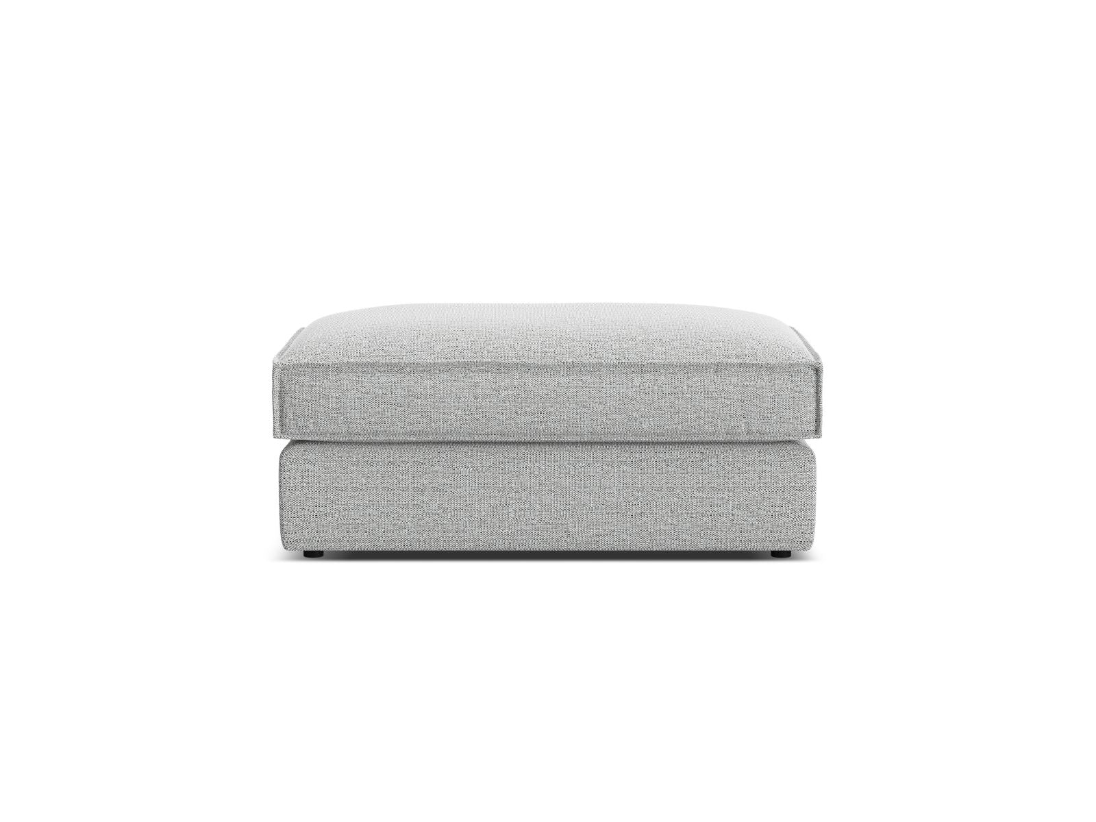 Stylischer 1-Sitzer Pouf Pola in dezentem Grau, ideal für gemütliche Stunden und als schickes Wohnaccessoire.