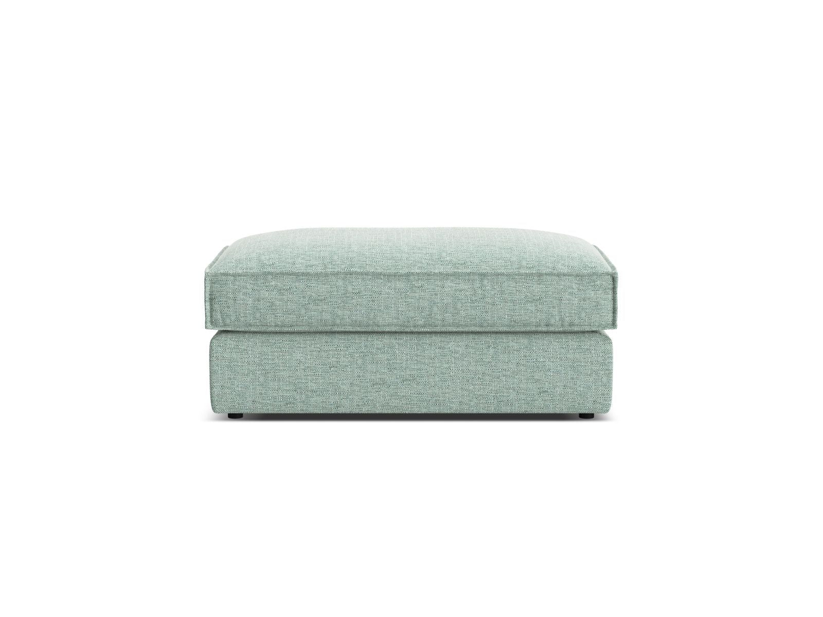 Stylischer 1-Sitzer Pouf Pola in sanftem Mint, ideal für moderne Wohnräume und gemütliche Akzente.