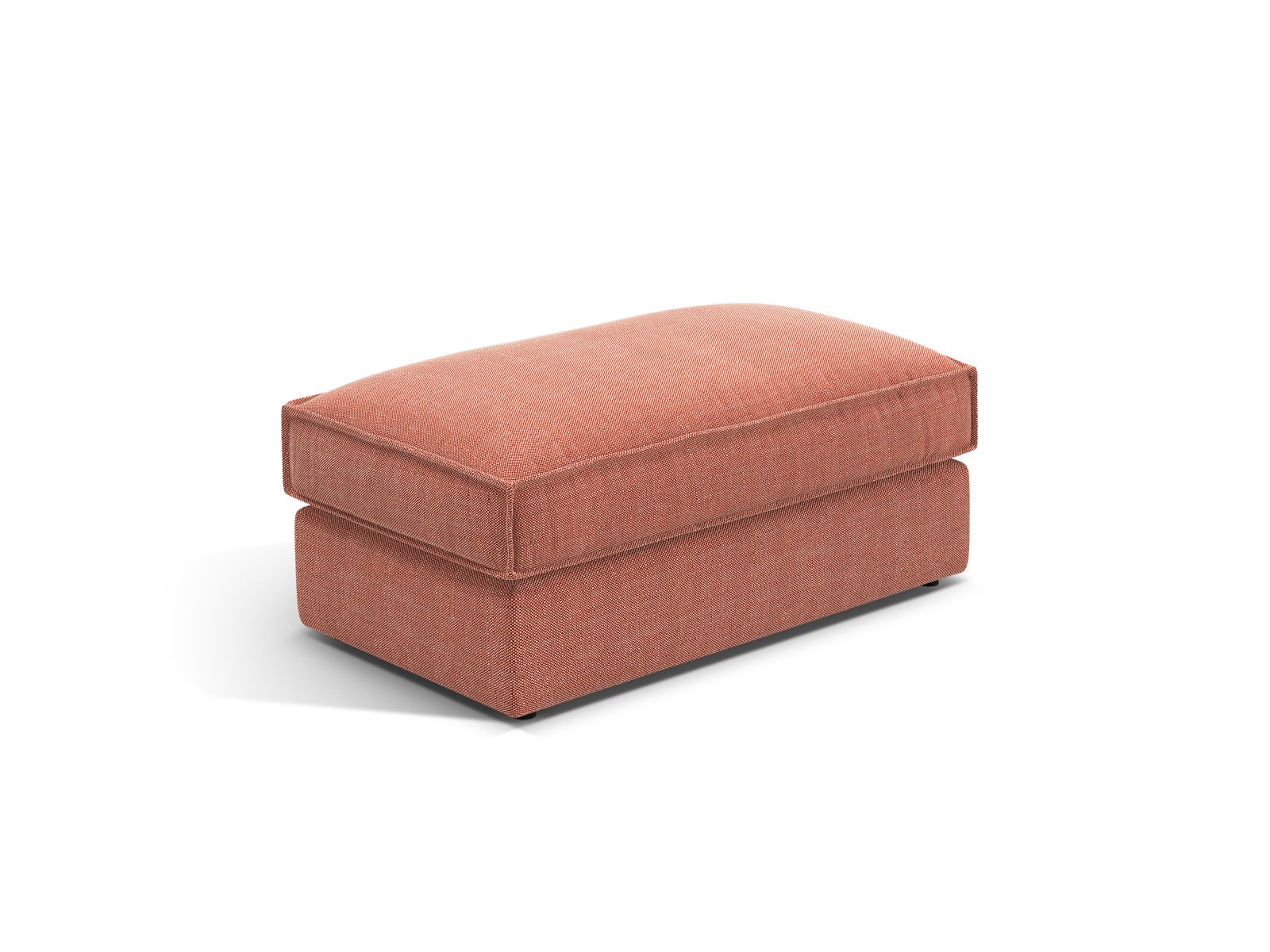 Eleganter 1-Sitzer Pouf Pola in strahlendem Rot, perfekt für trendbewusste Interiors. Funktional und stilvoll, ein Highlight für jedes Zuhause.