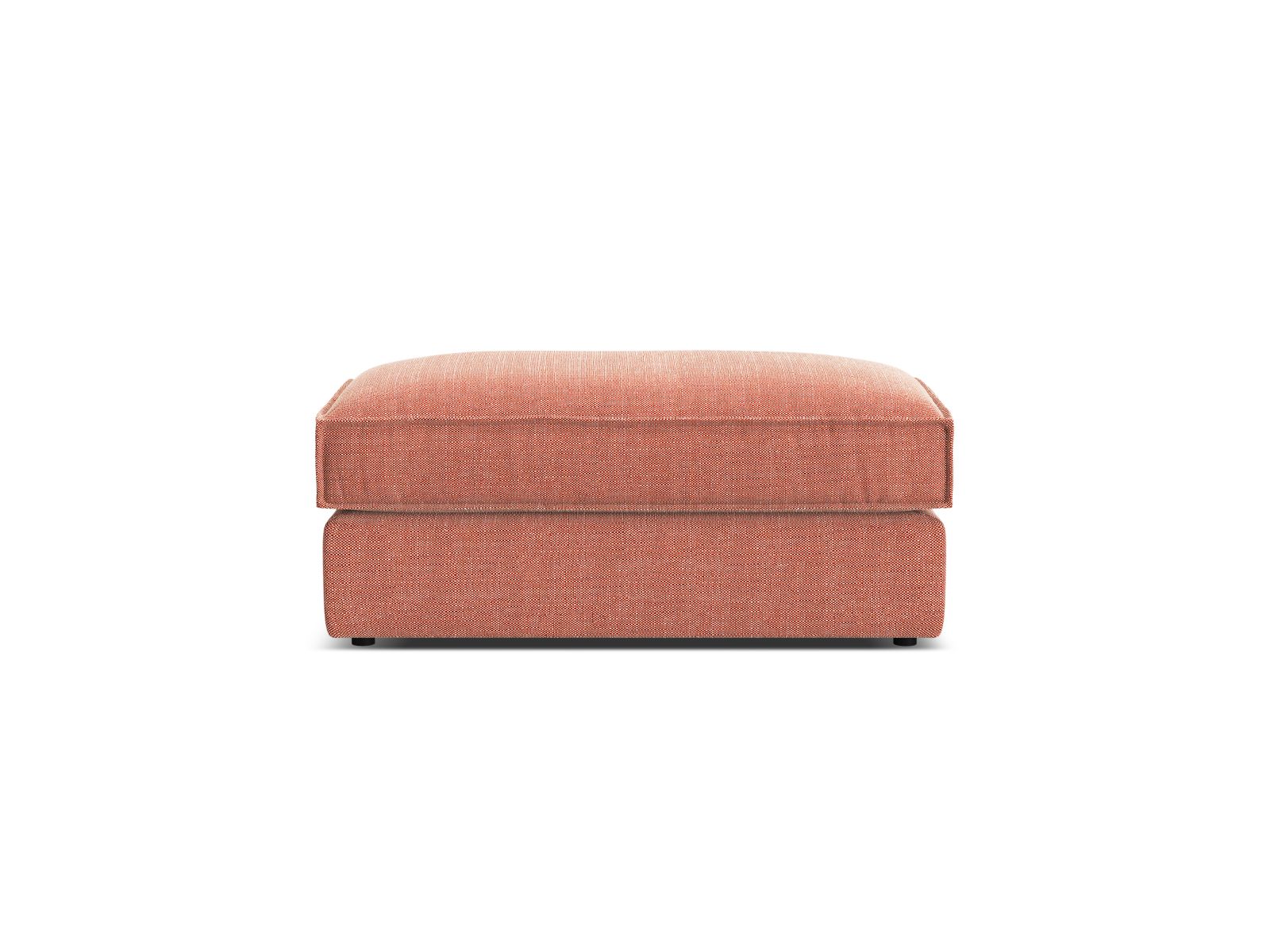 Stylischer 1-Sitzer Pouf Pola in lebhaftem Rot, ideal für moderne Wohnräume. Kombiniert Komfort mit einem auffälligen Design.