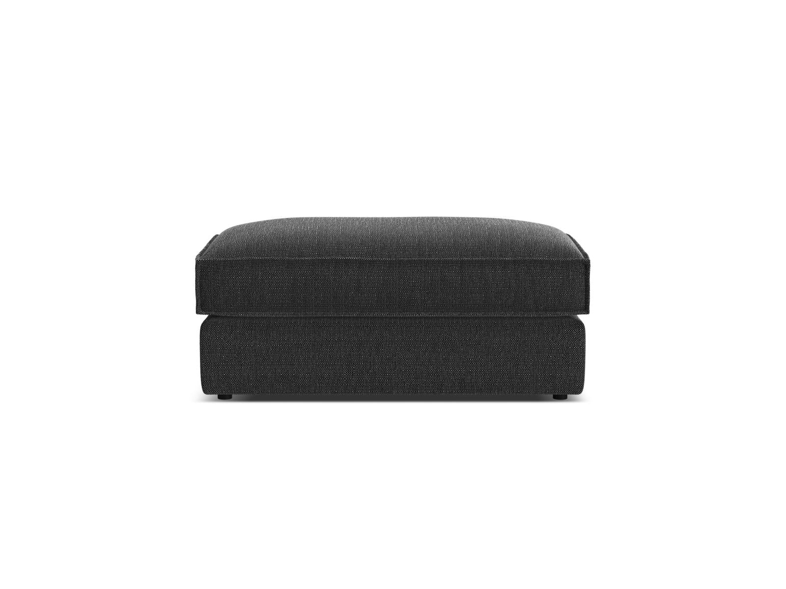 Eleganter 1-Sitzer Pouf Pola in klassischem Schwarz, ideal für stilvolle Wohnräume. Bequem und vielseitig, gefertigt von Micadoni.